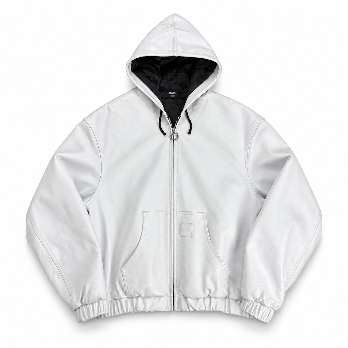 One Block Down Leather White Active Jacket (L)