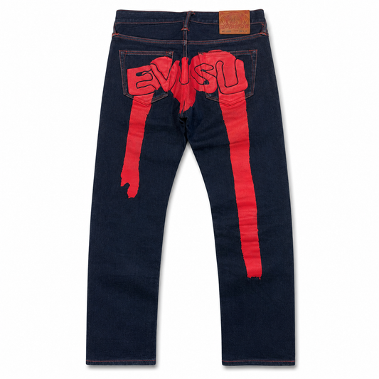 Evisu Daicock Red Selvedge Denim Jeans (S)