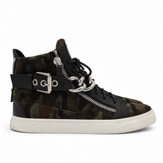 Giuseppe Zanotti Chain High Shoes Pony Camo Details (FIT 44 EU)