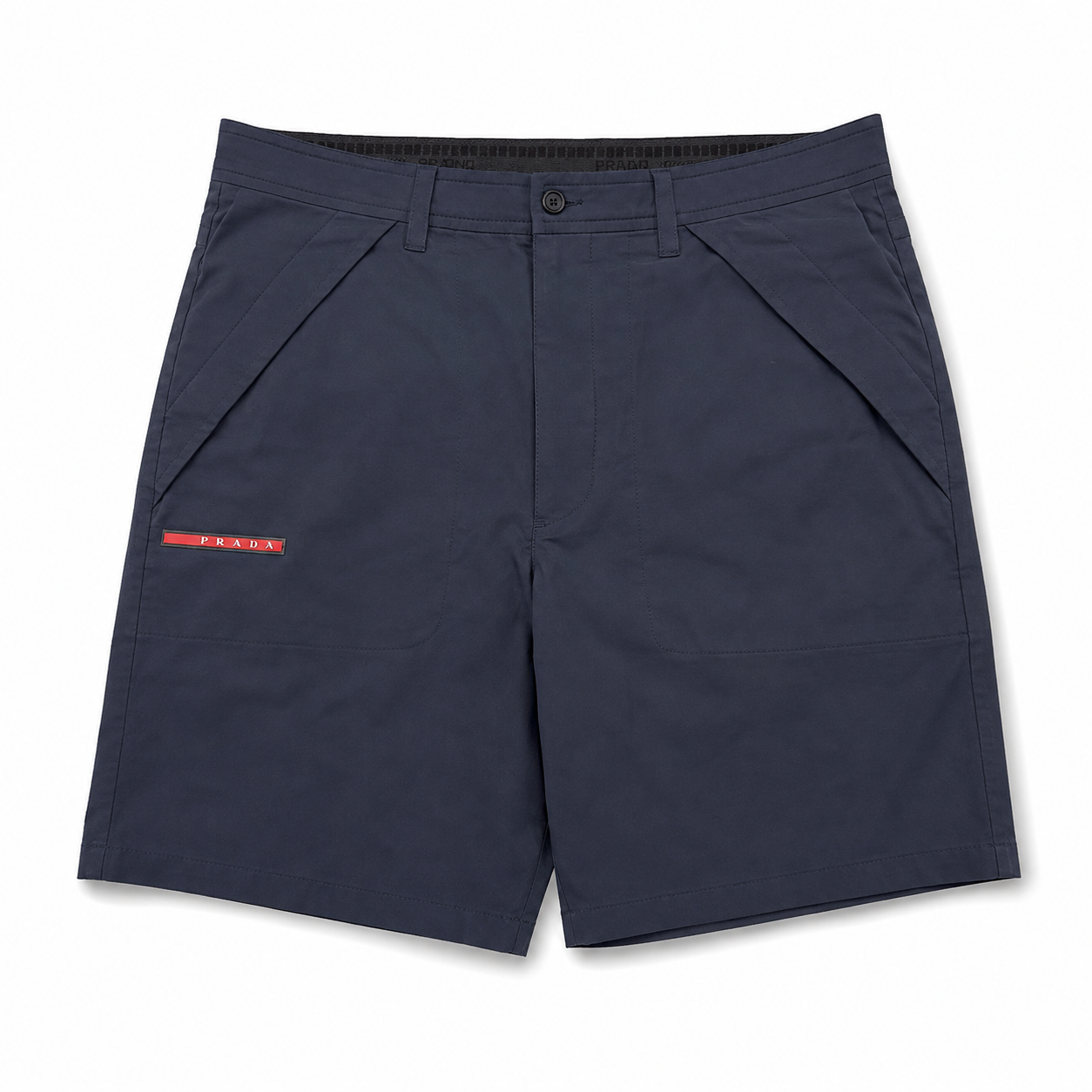 Prada Milano Vintage Blue Navy Nylon Shorts (L)