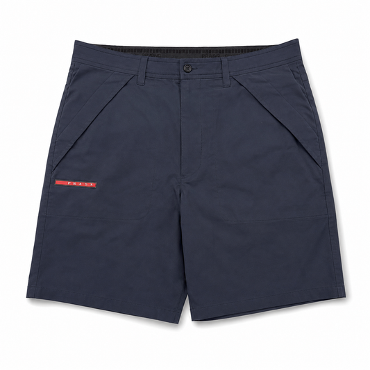 Prada Milano Vintage Blue Navy Nylon Shorts (L)