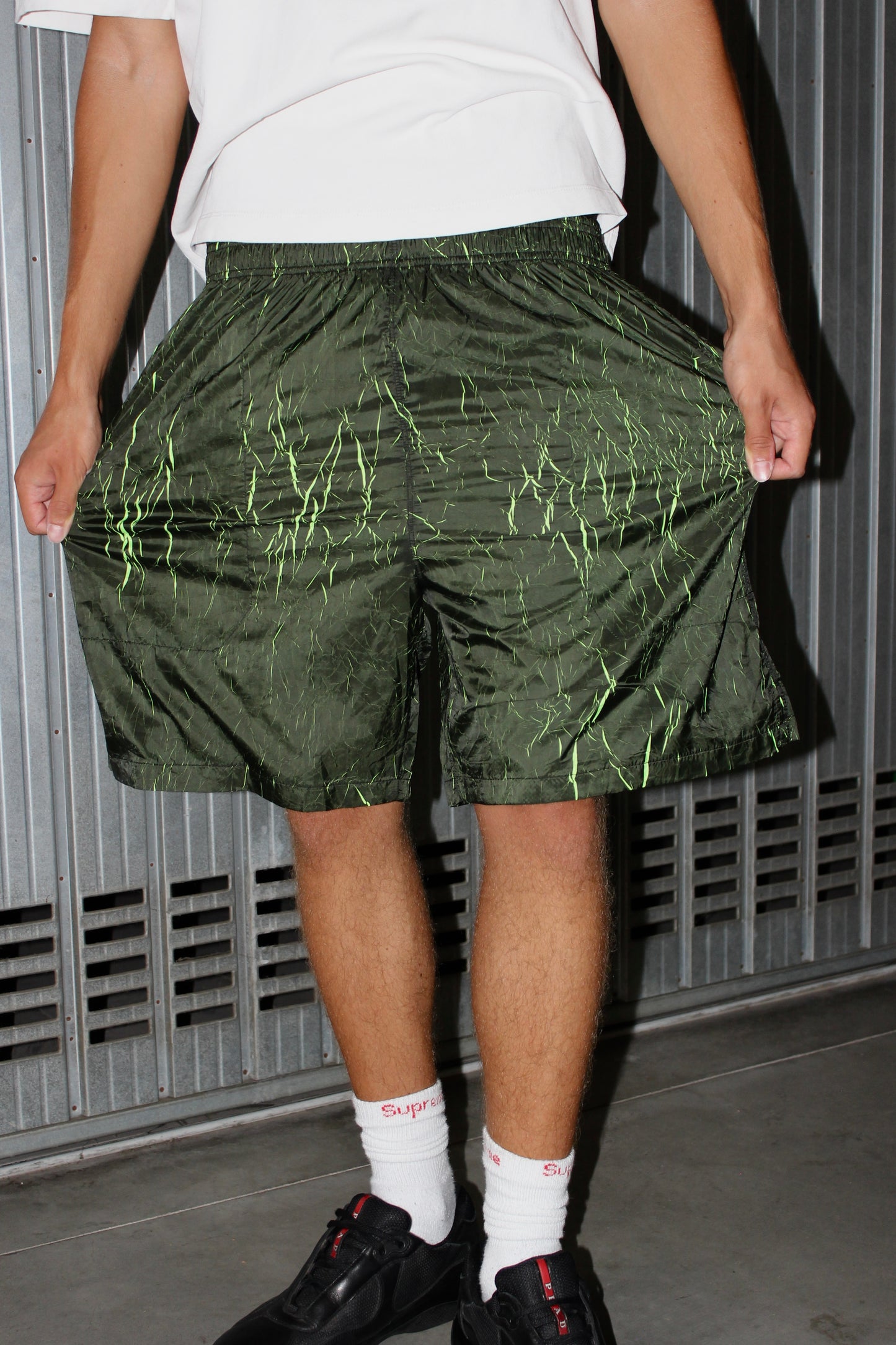 Crackshift Green Shorts (Medium)