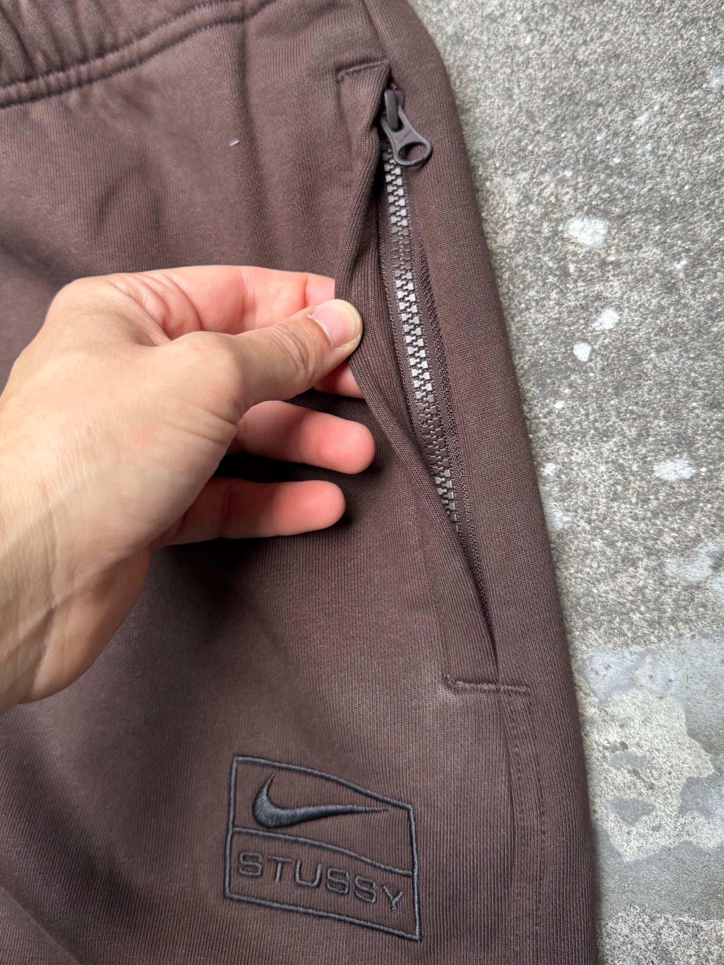 Nike Stussy Washed Brown Joggers (Medium/Large)