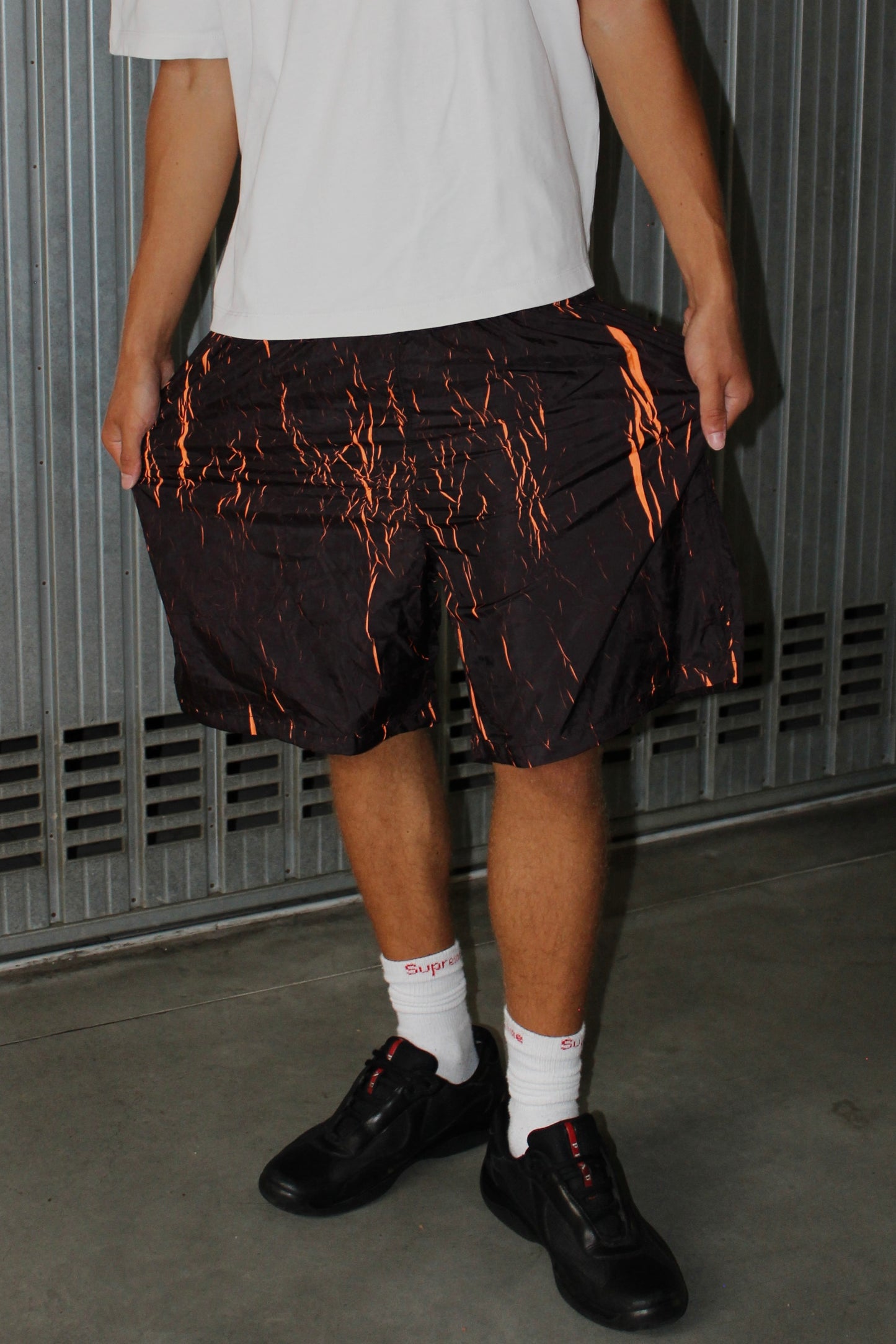 Crackshift Black & Orange Shorts (Medium)