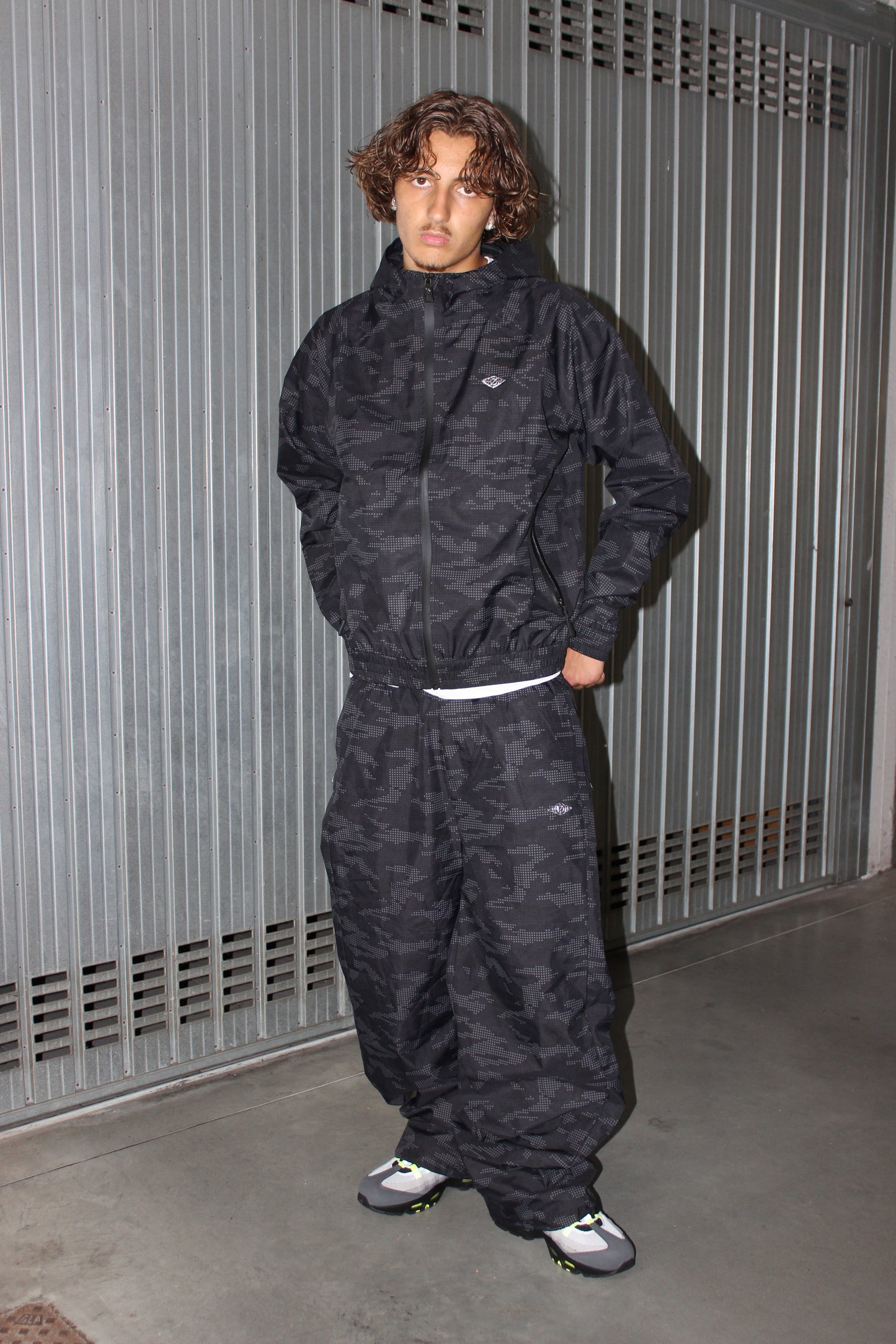 Vicinity Track Jacket Dotted Black