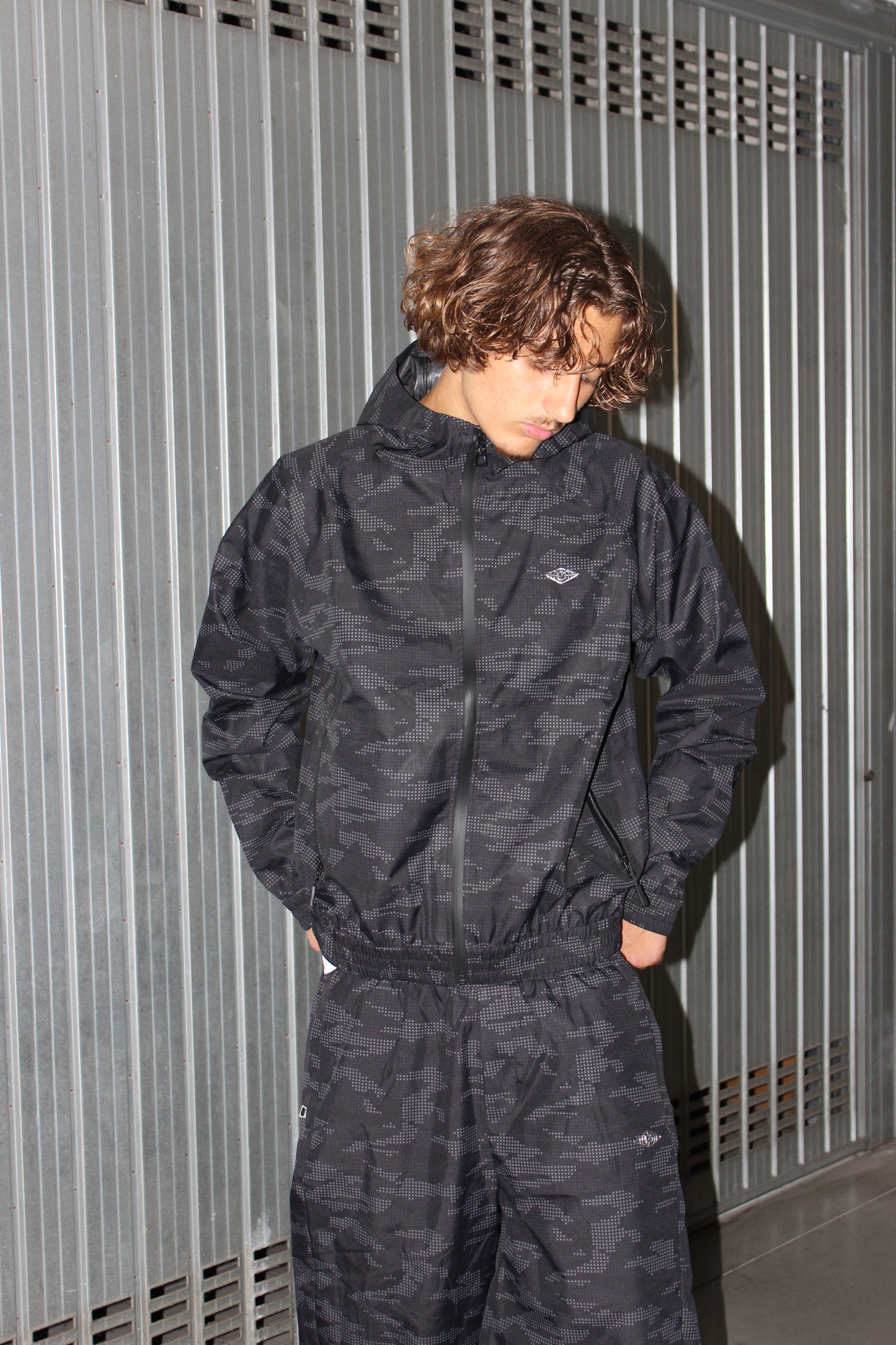 Vicinity Track Jacket Dotted Black