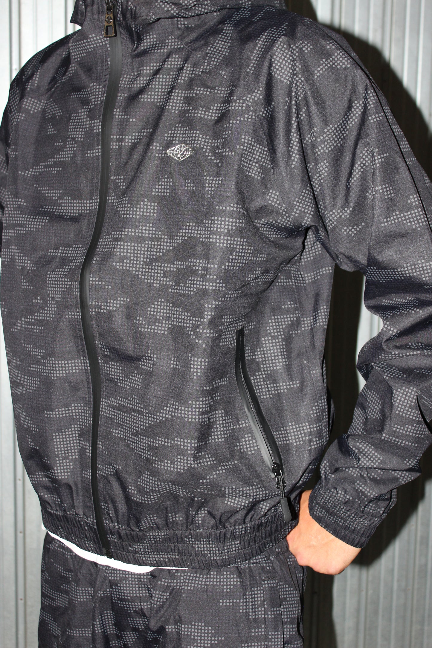 Vicinity Track Jacket Dotted Black