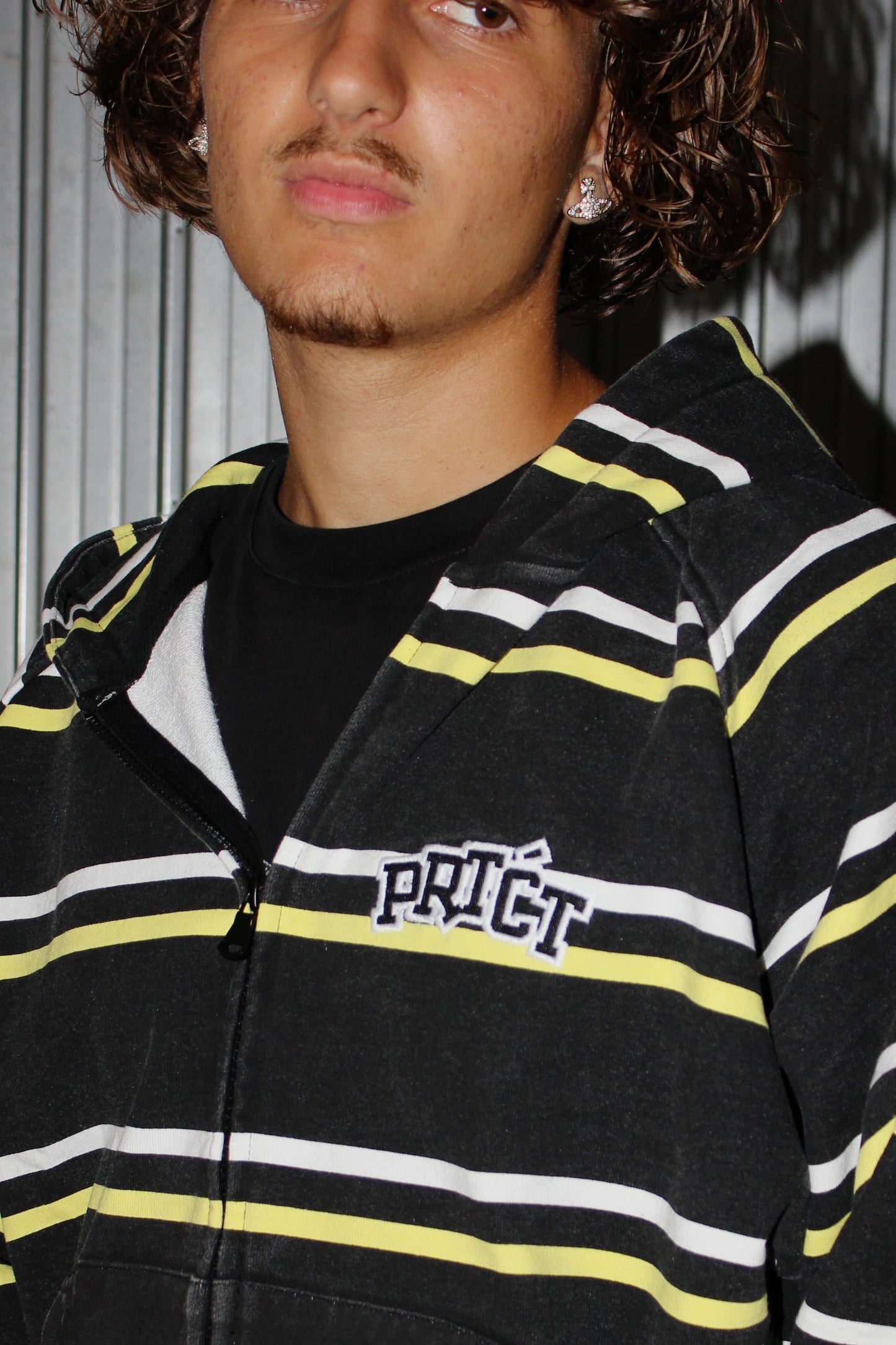 Protect LND Striped Black Yellow Hoodie (S)