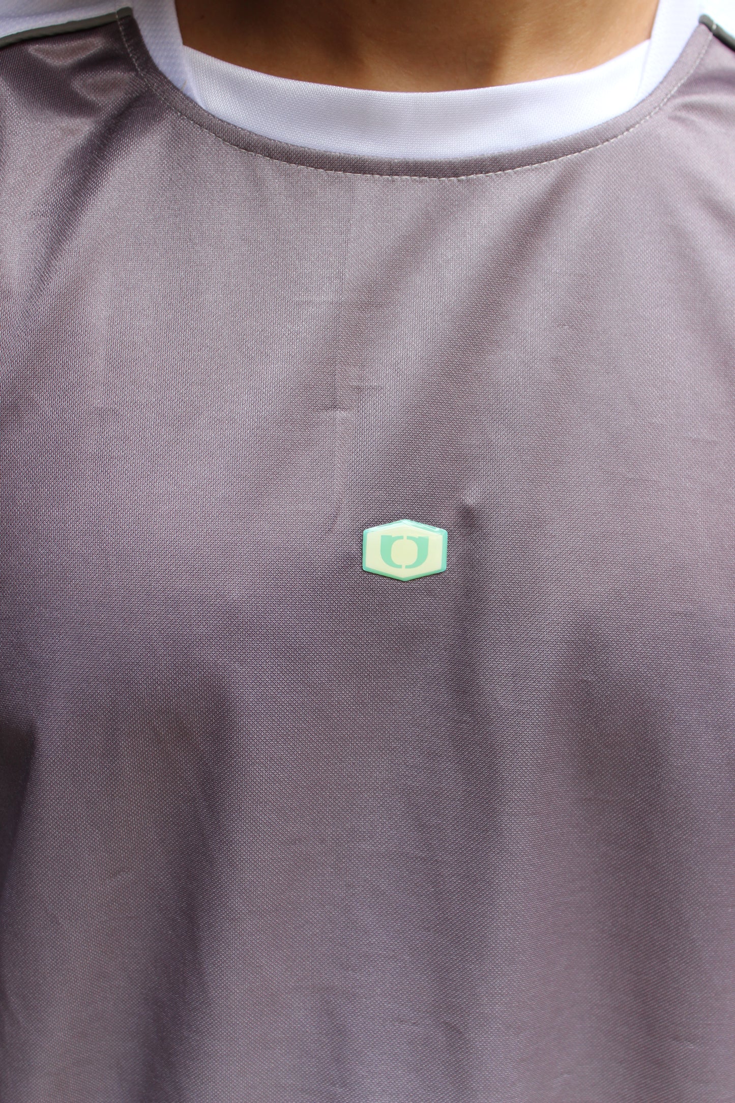 One Block Down White & Silver T-shirt (S)