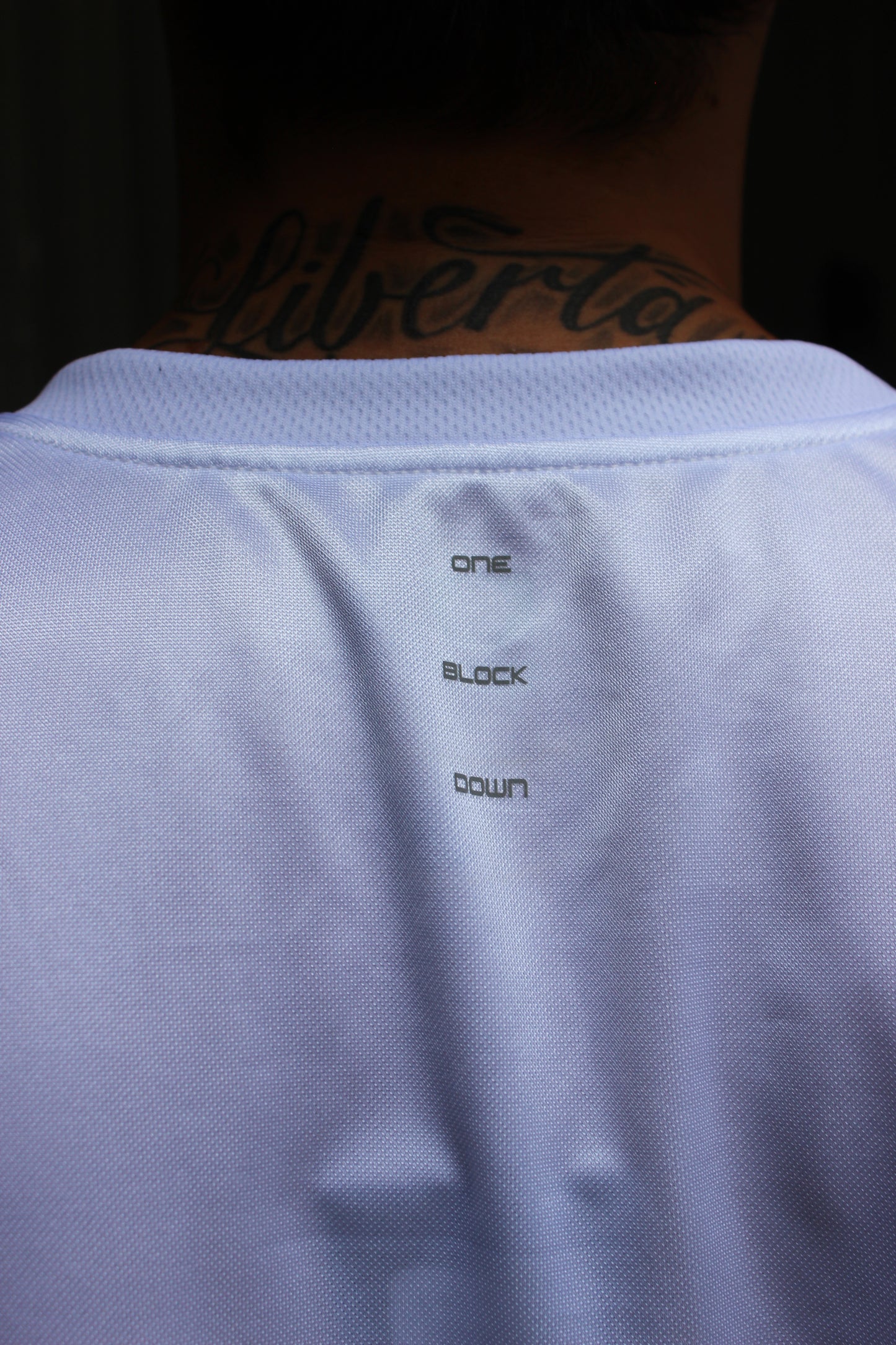 One Block Down White & Silver T-shirt (S)