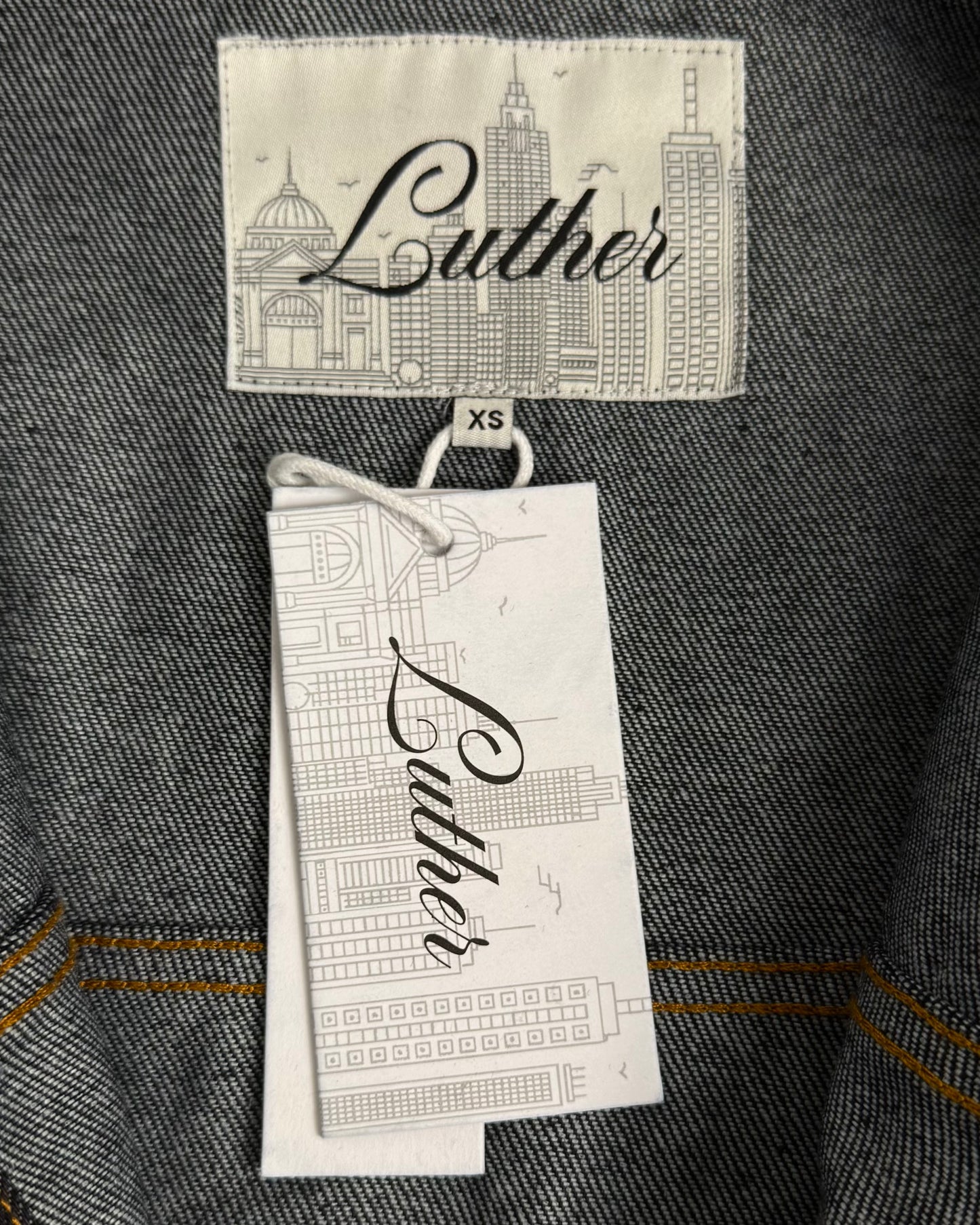 Boxy Cropped Raw Denim Jacket (Small)