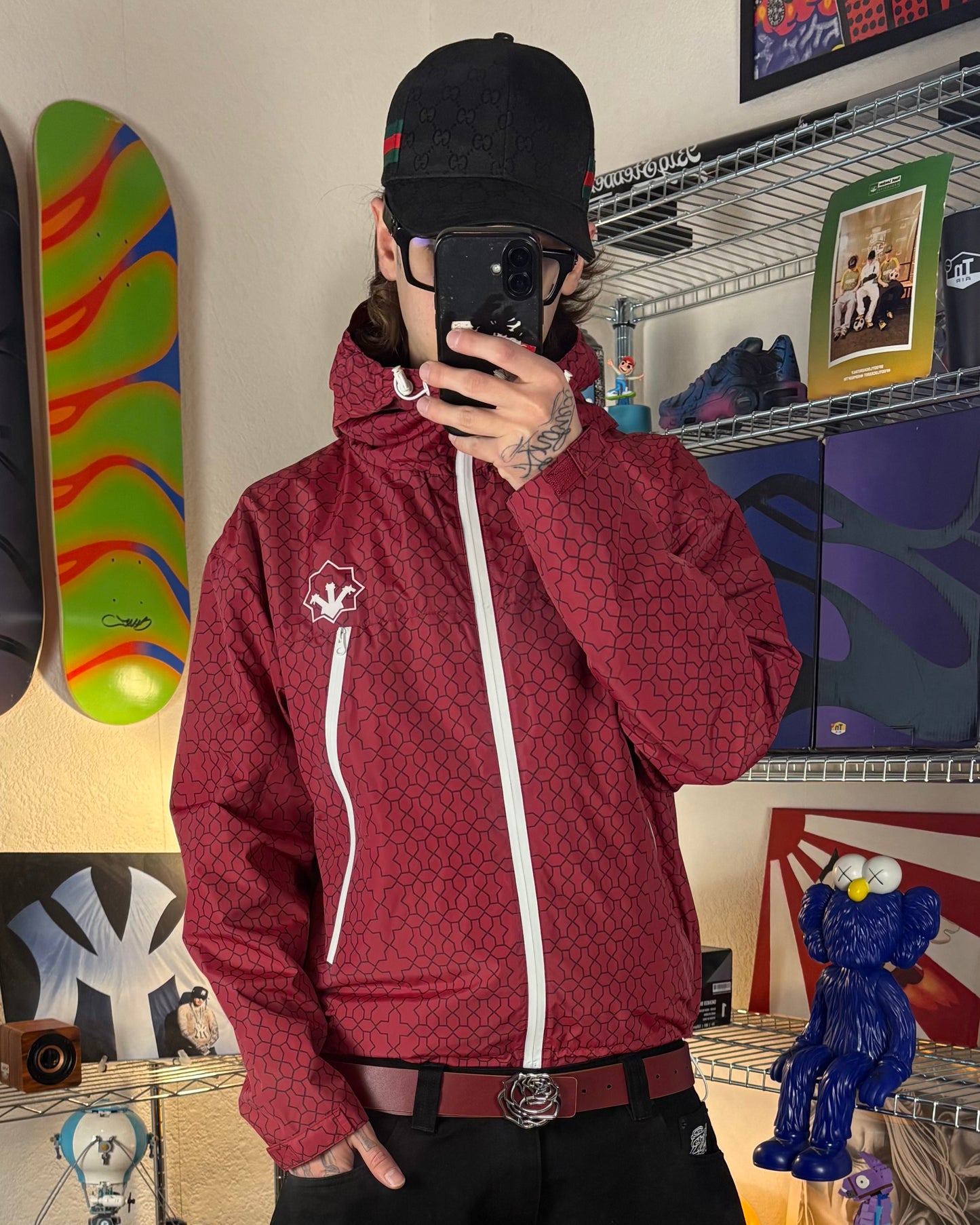 Jacket Double-Faced Red / Burgundy (Small)