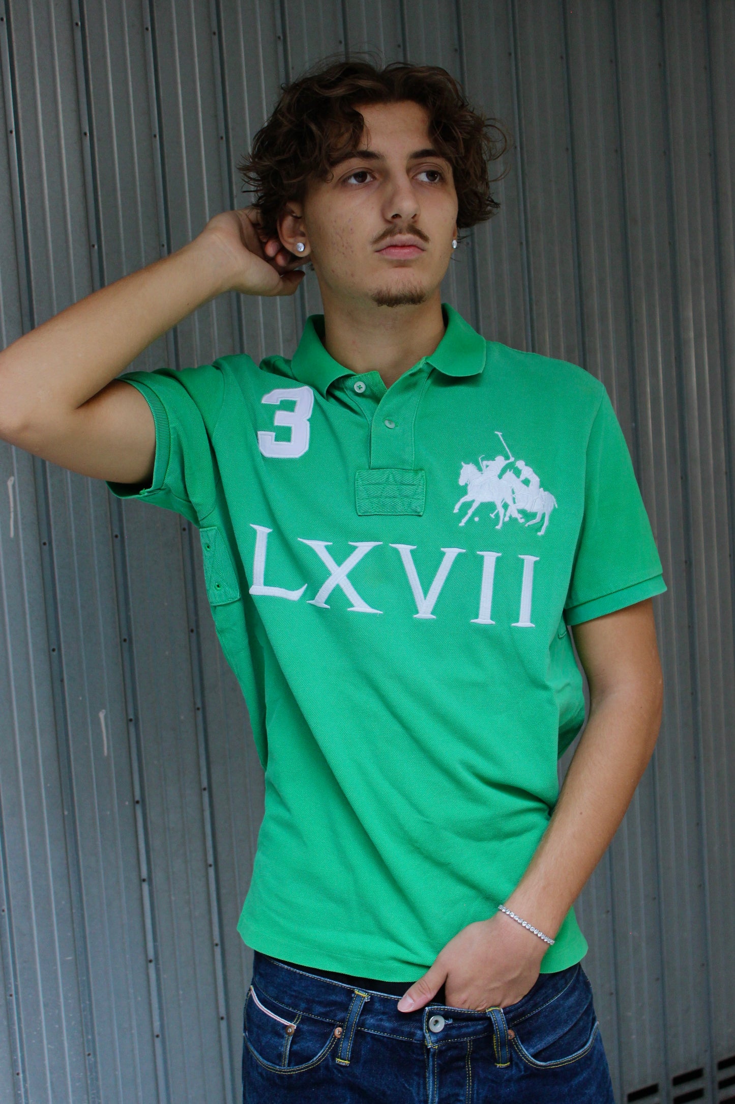 Ralph Lauren LXVII Green Polo (L)