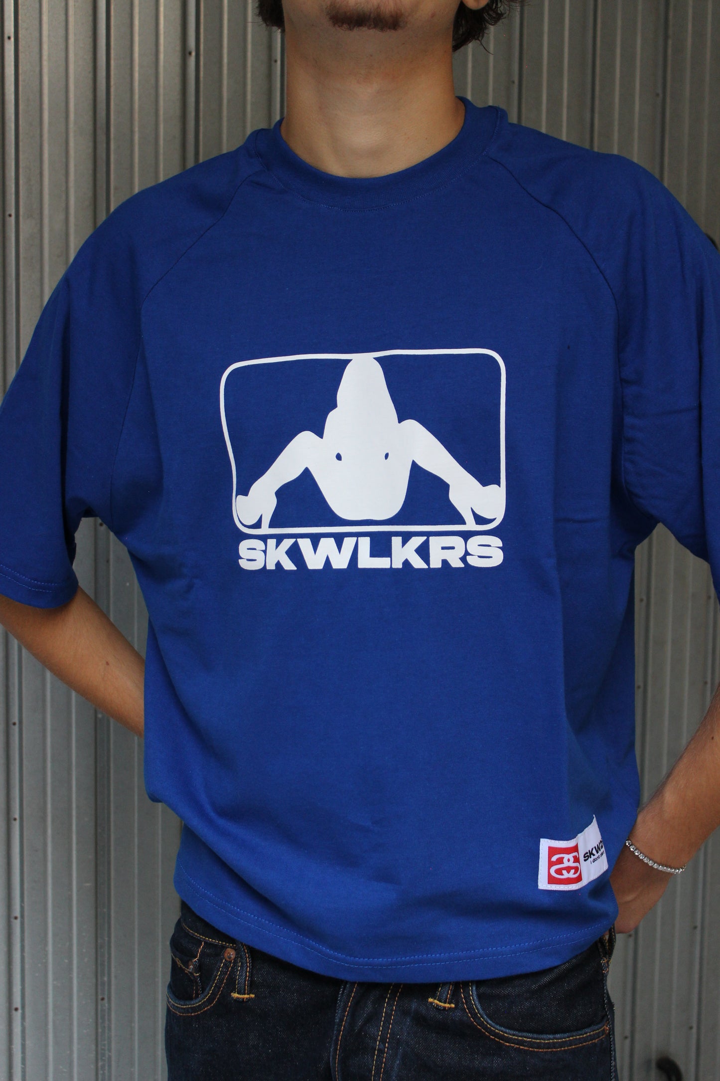 SKWLKRS Boxy Blue Tee (M)