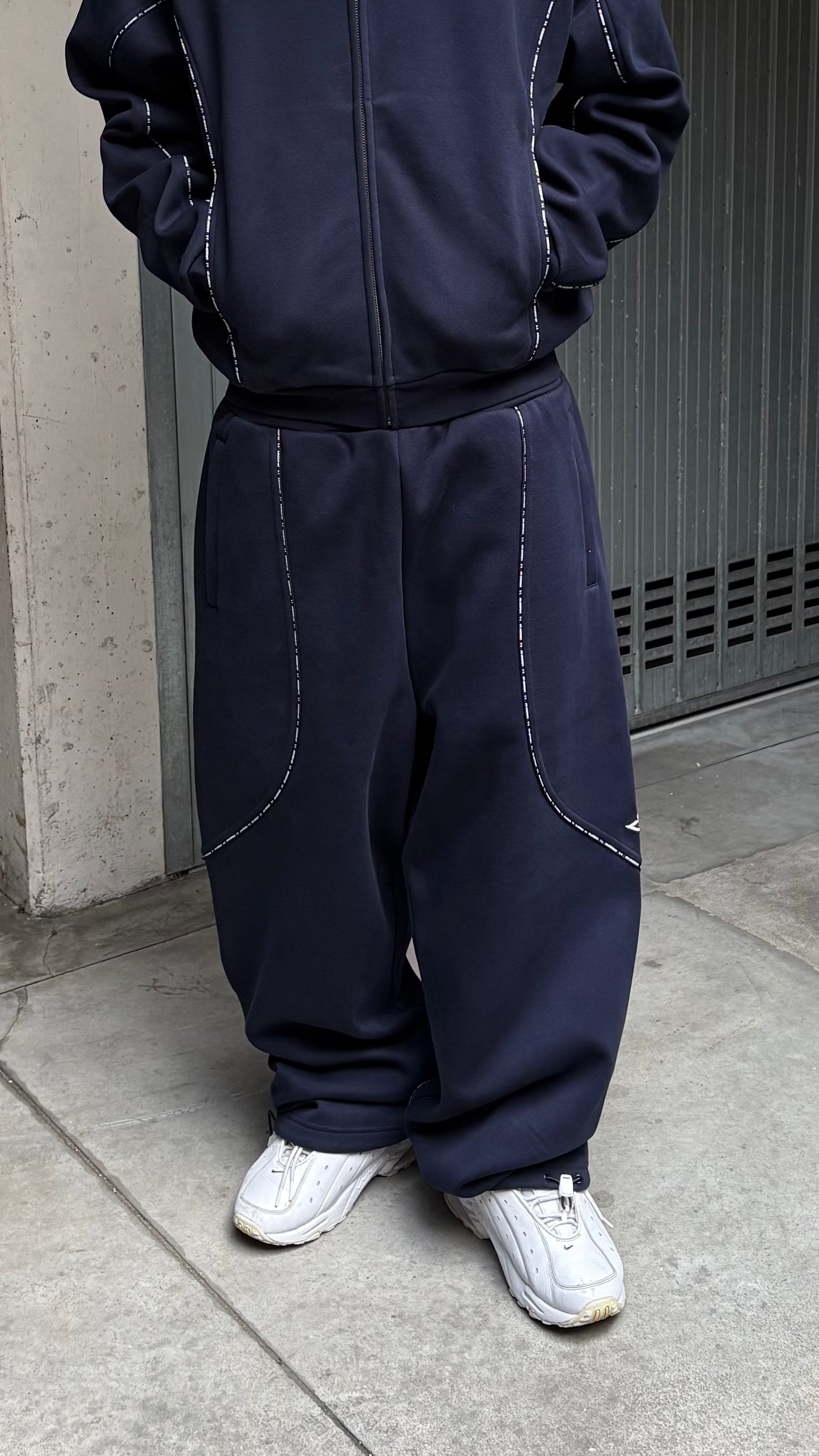Mertra Piping Joggers Pant Blue Navy (Medium)