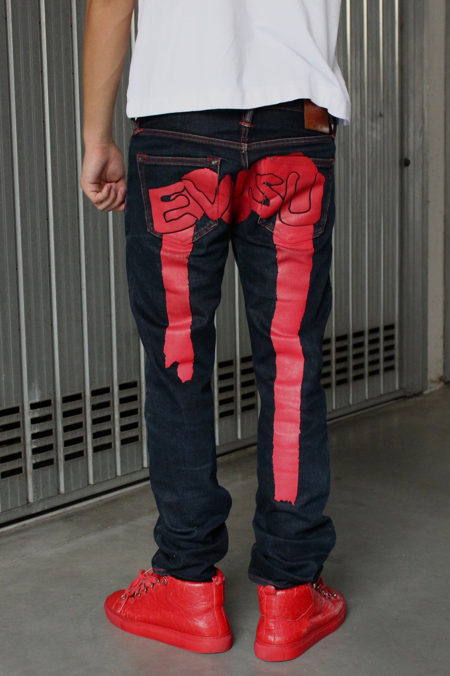 Evisu Daicock Red Selvedge Denim Jeans (S)
