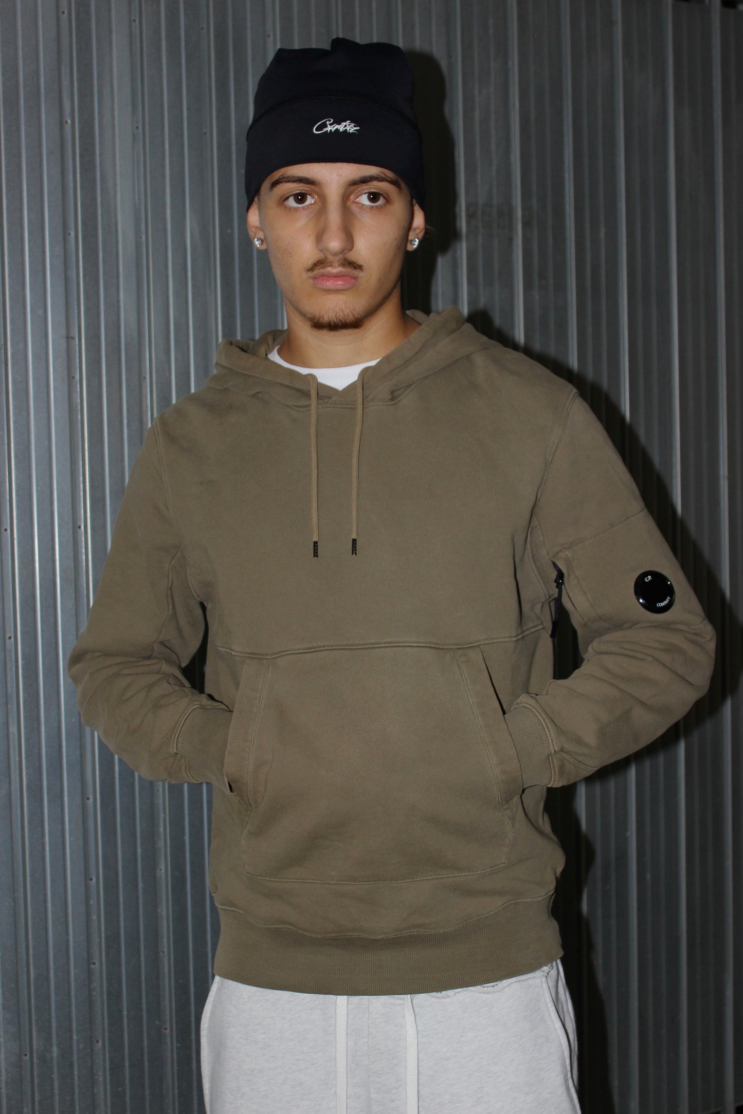 CP Company Kaki Green Hoodie (L)