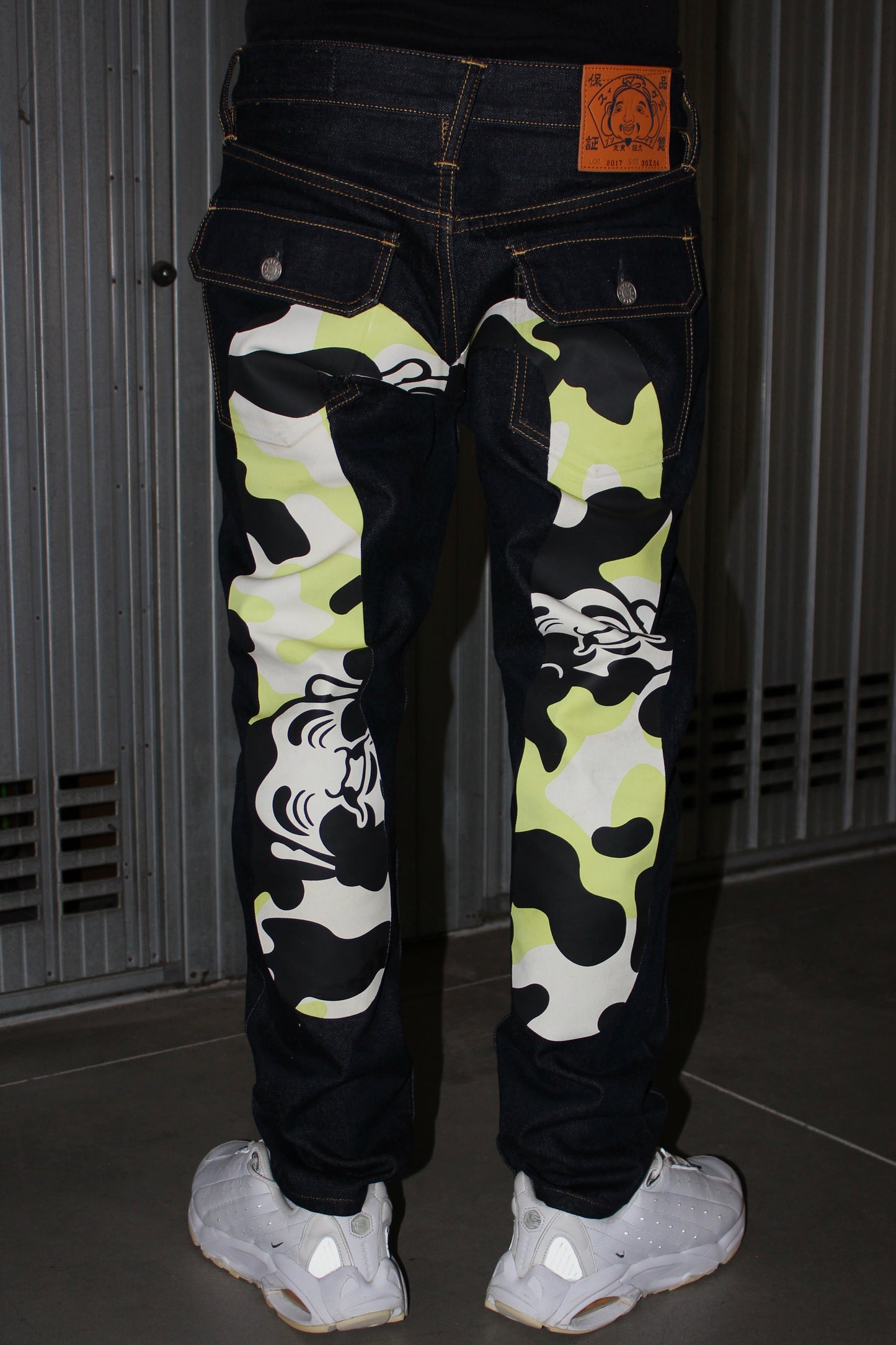 Evisu Daicock Buddha Yellow Selvedge Denim Jeans (S)