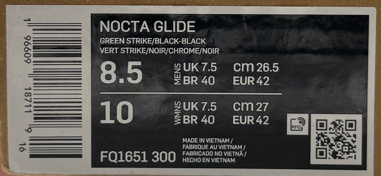 Nike Nocta Glide Green Strikes (42 EU / 7.5 UK)