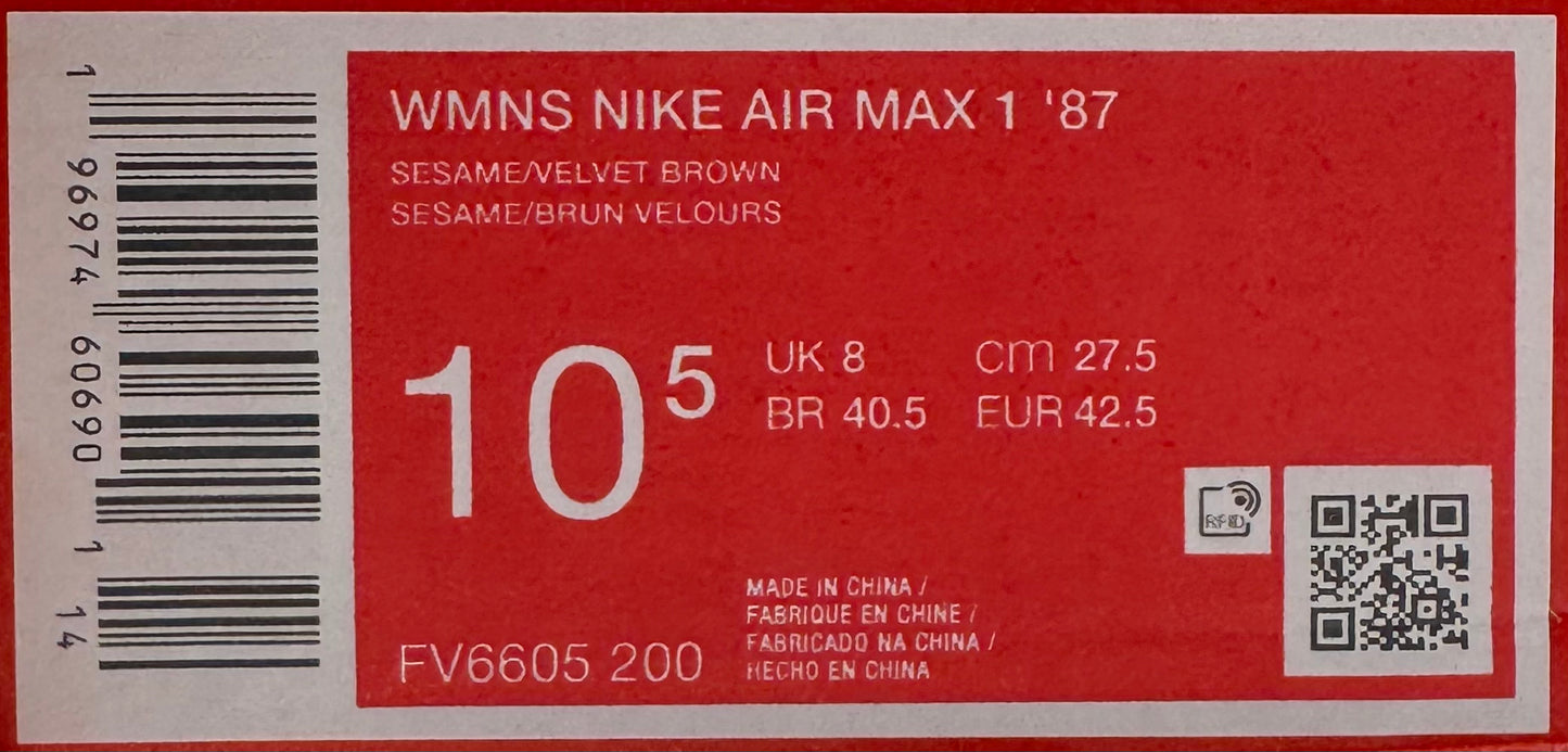 Nike Air Max 1 '87 Sesame Leopard (42,5 EU / 8 UK)