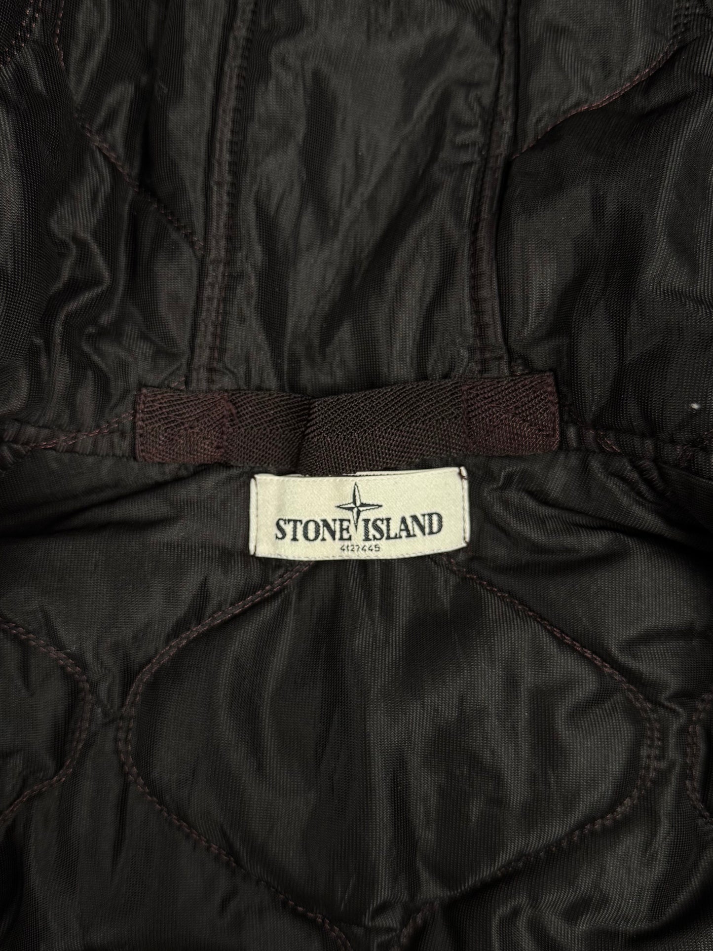 Stone Island Mussola Gommata Padded Brown Jacket (Small)