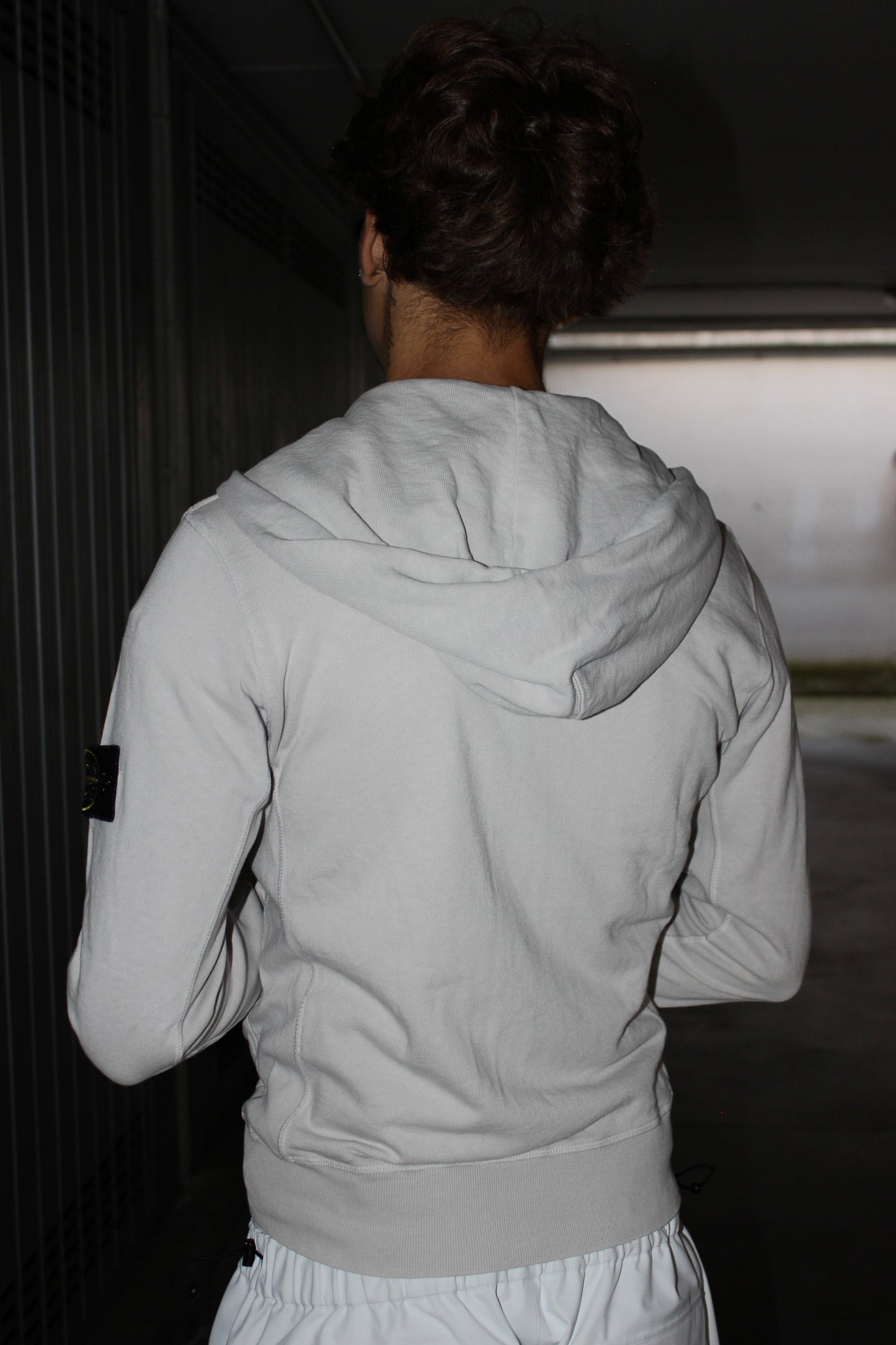 Stone Island White Zip Hoodie (S)
