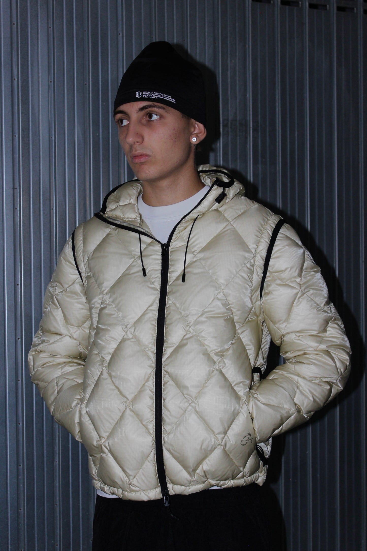 Garms Affiliated Hybrid Down Jacket Cream (S)