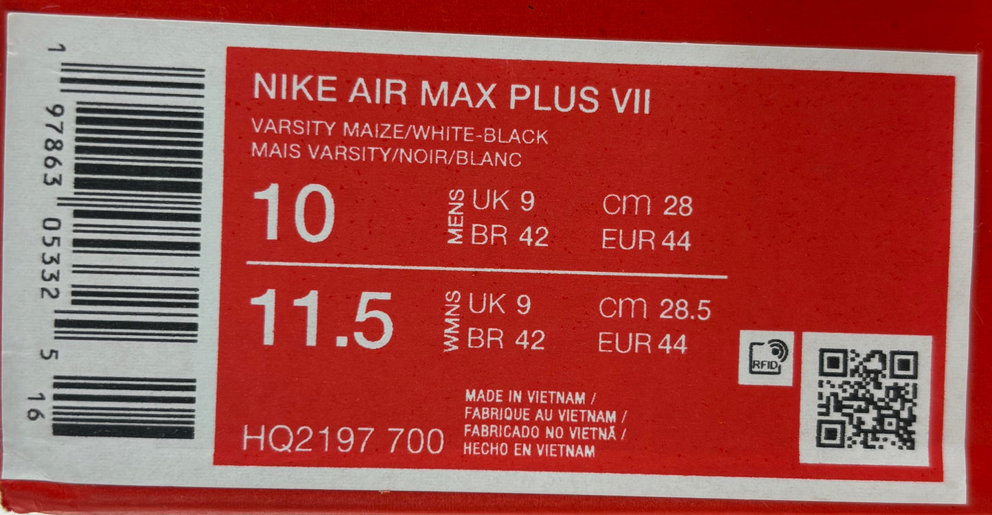 Nike Air Max Plus TN 7 Yellow (44 EU / 9 UK)