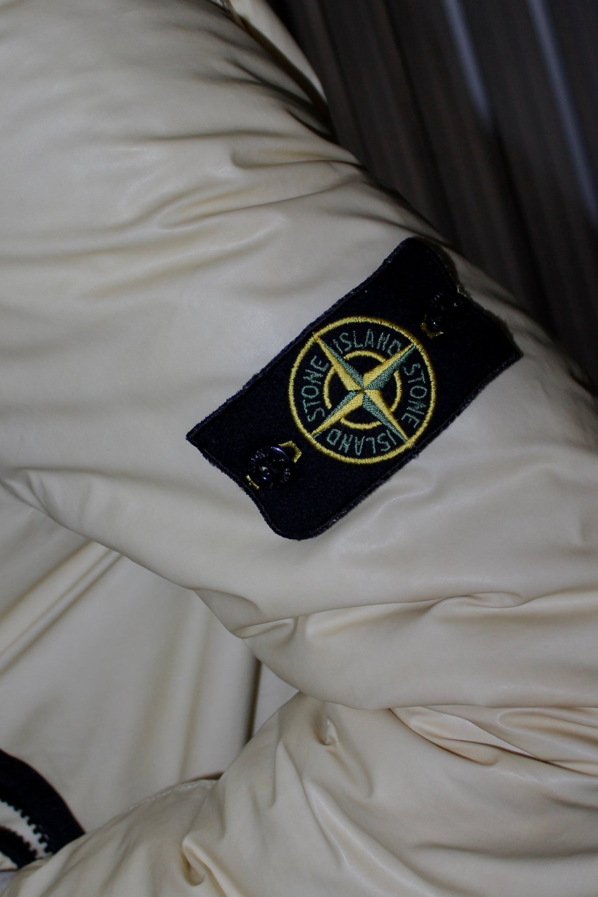 Stone Island Mussola Gommata Cream Jacket (M)
