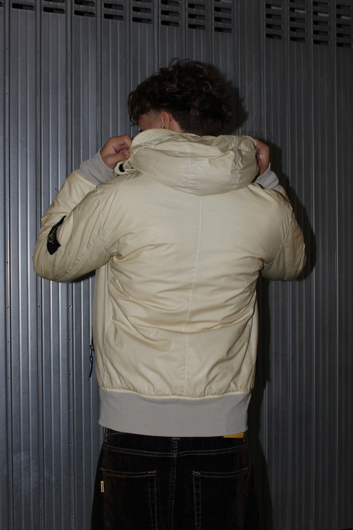 Stone Island Mussola Gommata Cream Jacket (M)