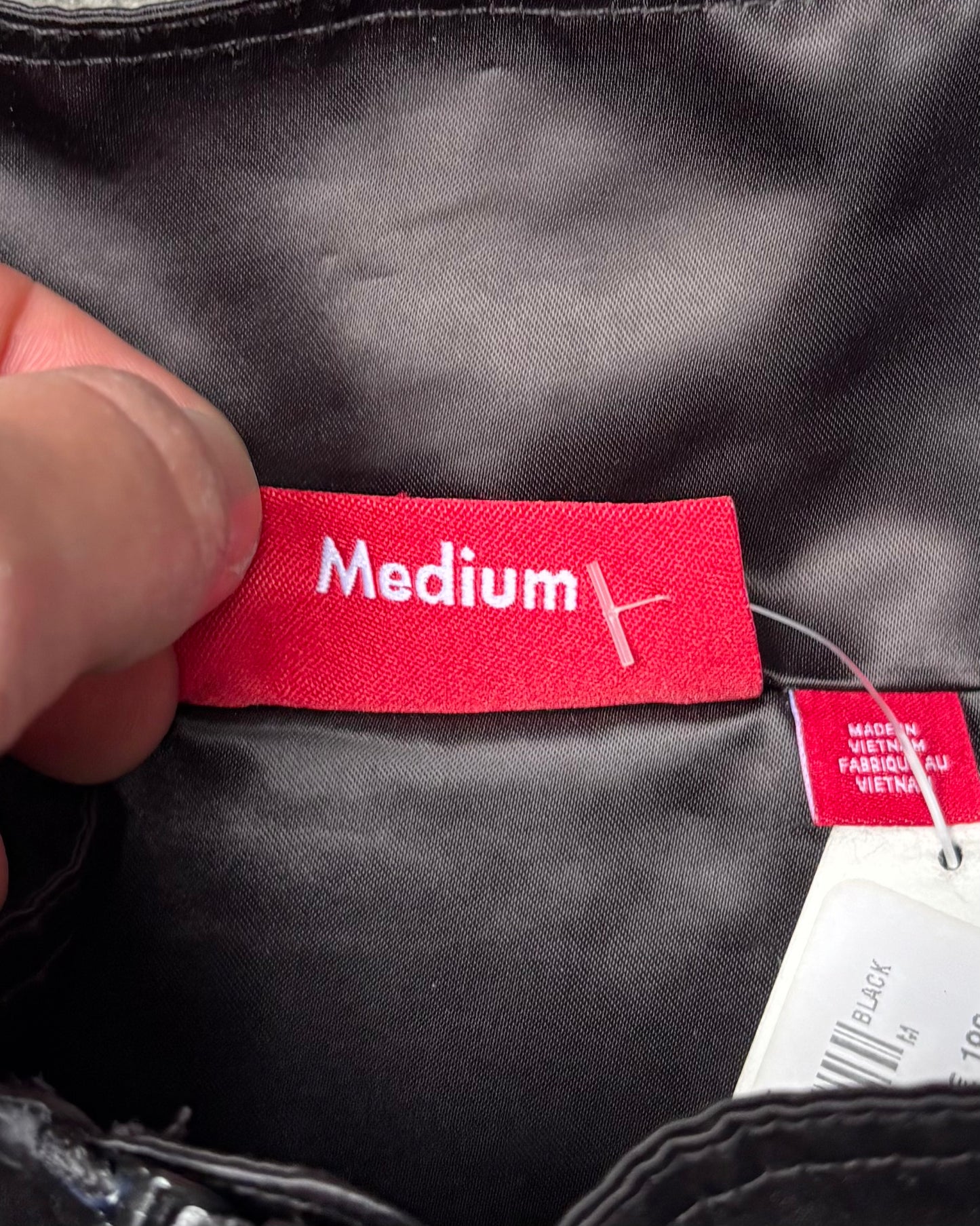 Supreme Satin Hooded Track Jacket Black (Medium)