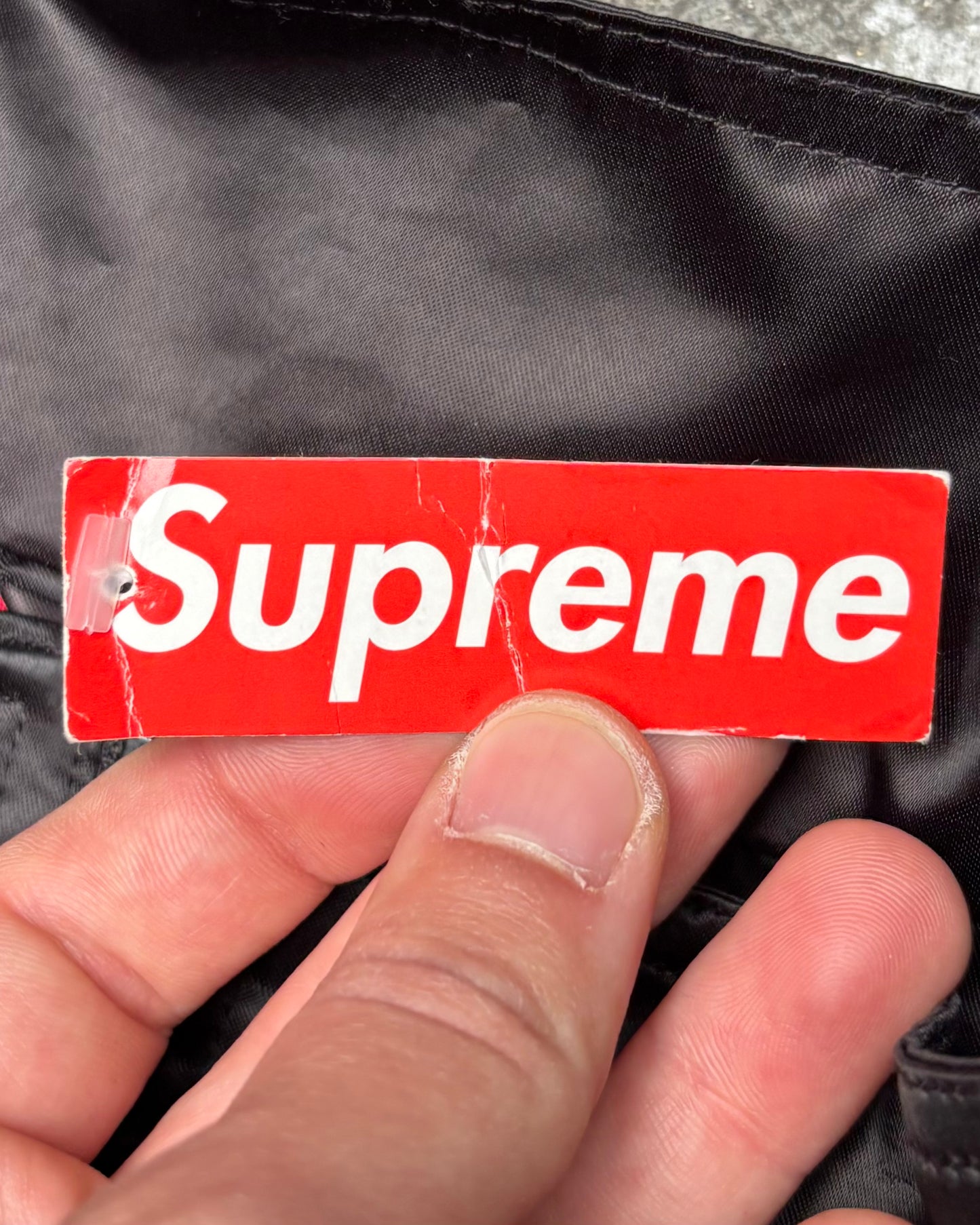 Supreme Satin Hooded Track Jacket Black (Medium)