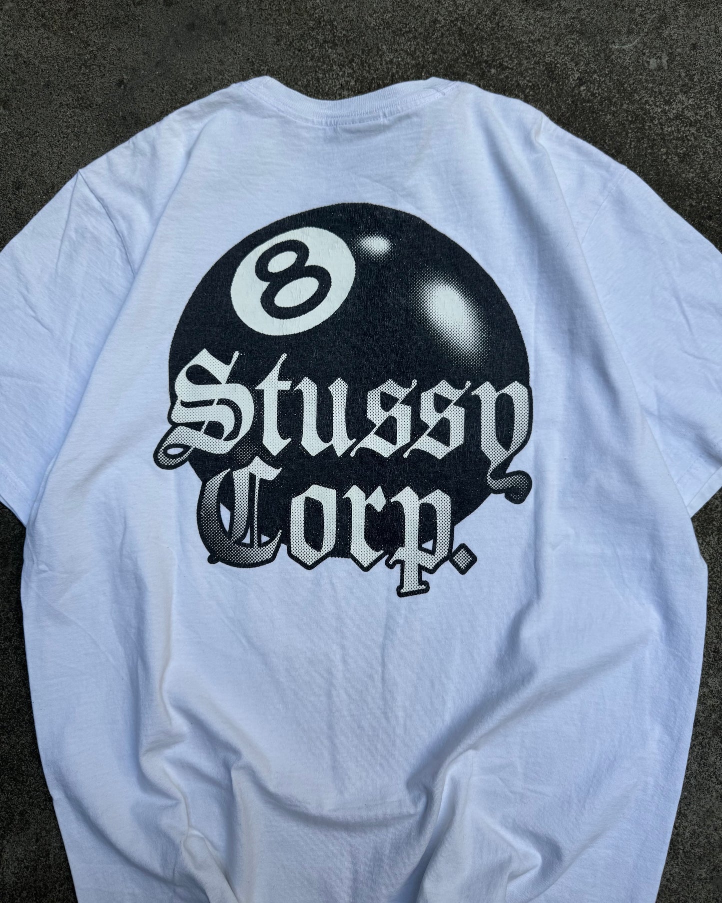 Stussy T-Shirt 8 Ball Corp White (Medium)