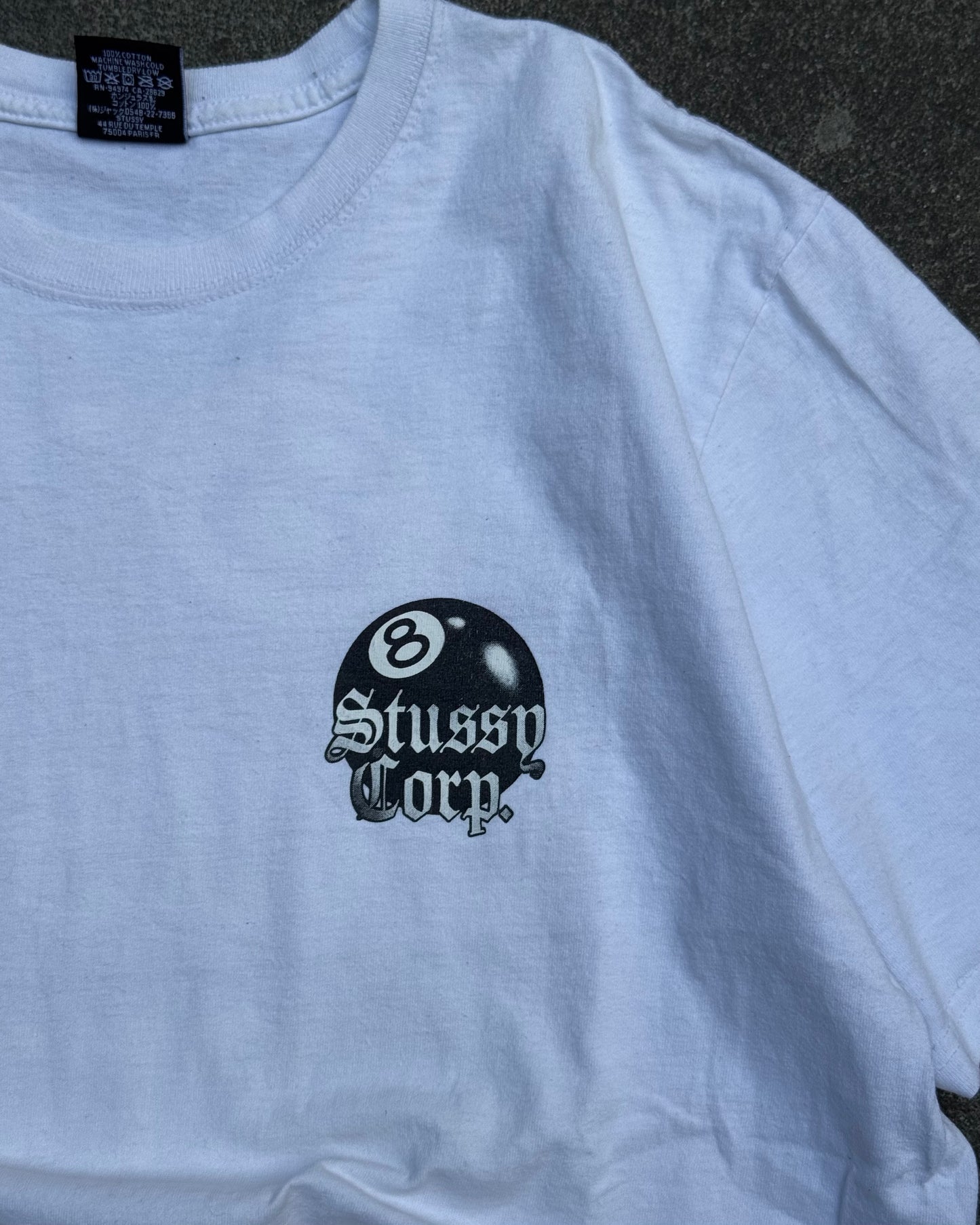 Stussy T-Shirt 8 Ball Corp White (Medium)