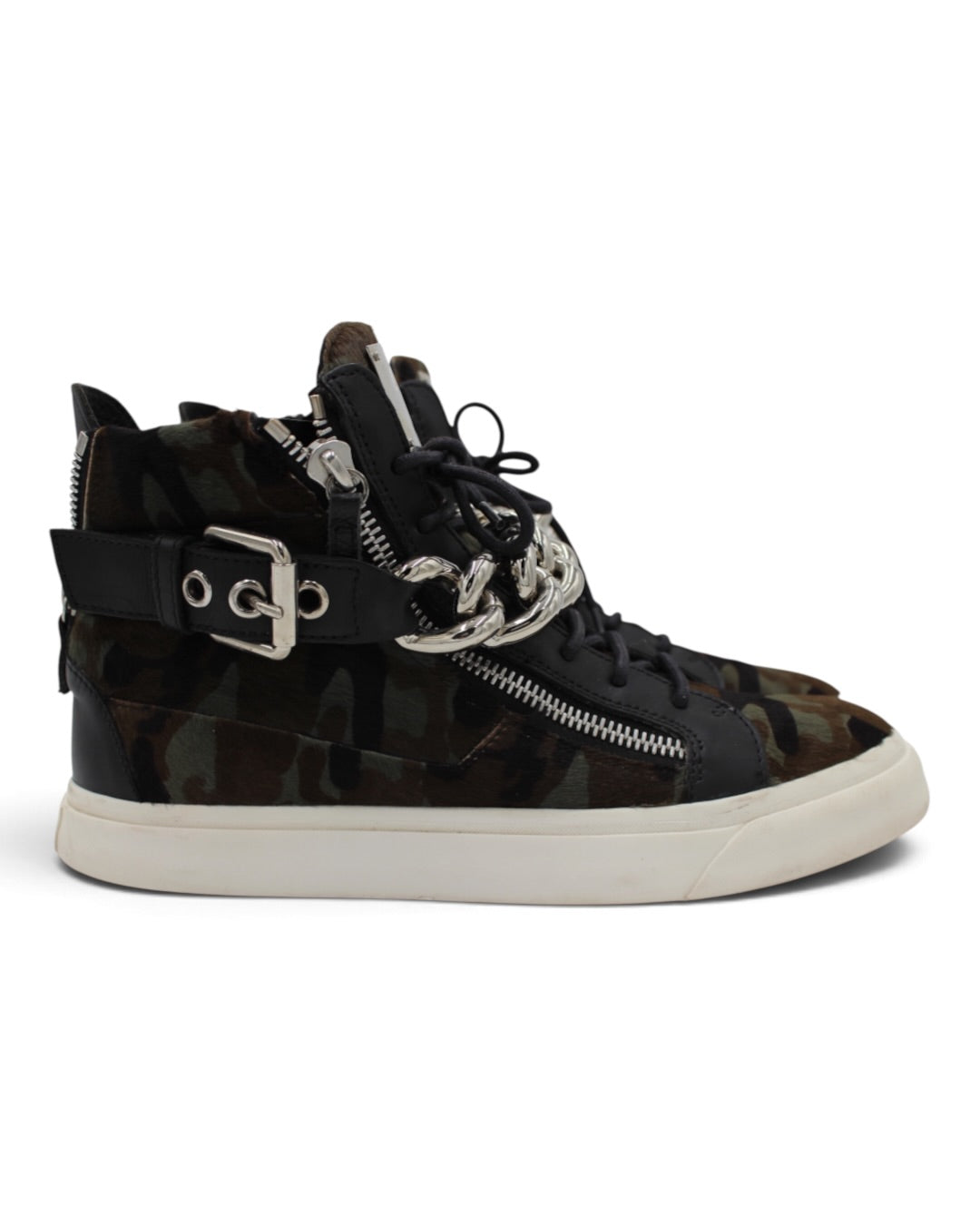 Giuseppe Zanotti Chain High Shoes Pony Camo Details (FIT 44 EU)