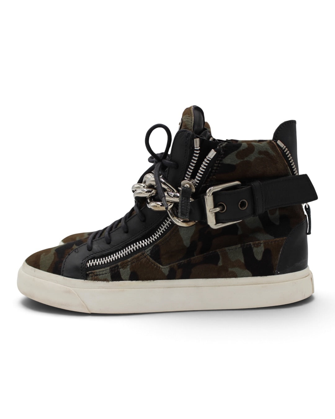 Giuseppe Zanotti Chain High Shoes Pony Camo Details (FIT 44 EU)