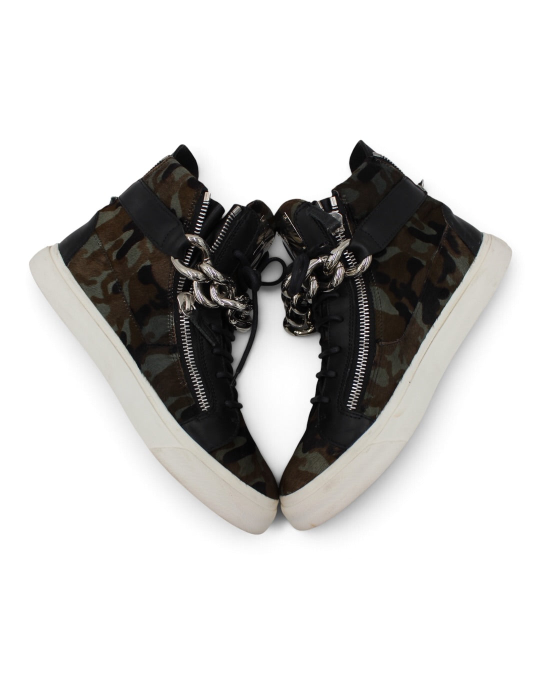 Giuseppe Zanotti Chain High Shoes Pony Camo Details (FIT 44 EU)
