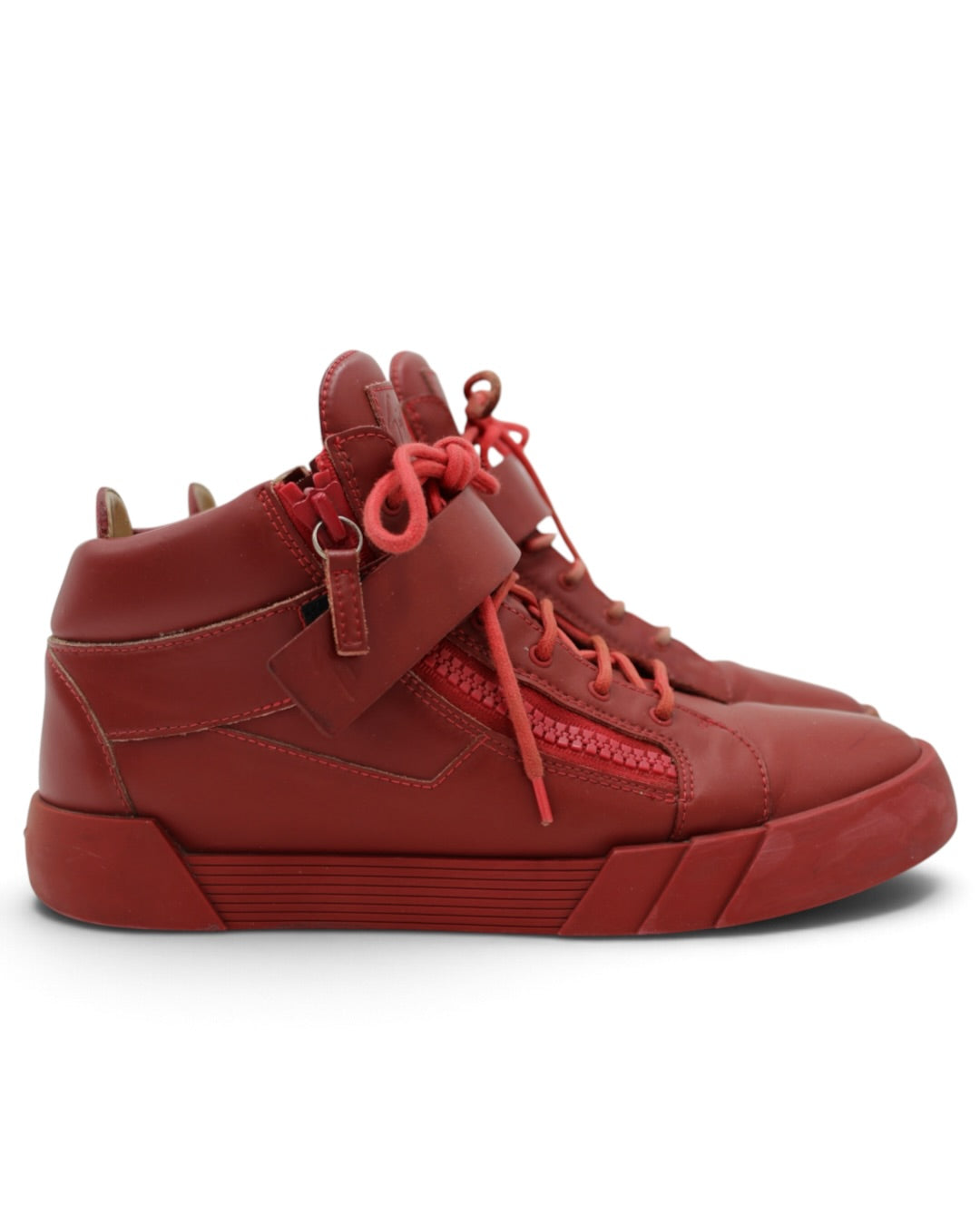 Giuseppe Zanotti Burgundy High Leather Shoes (FIT 43 EU)
