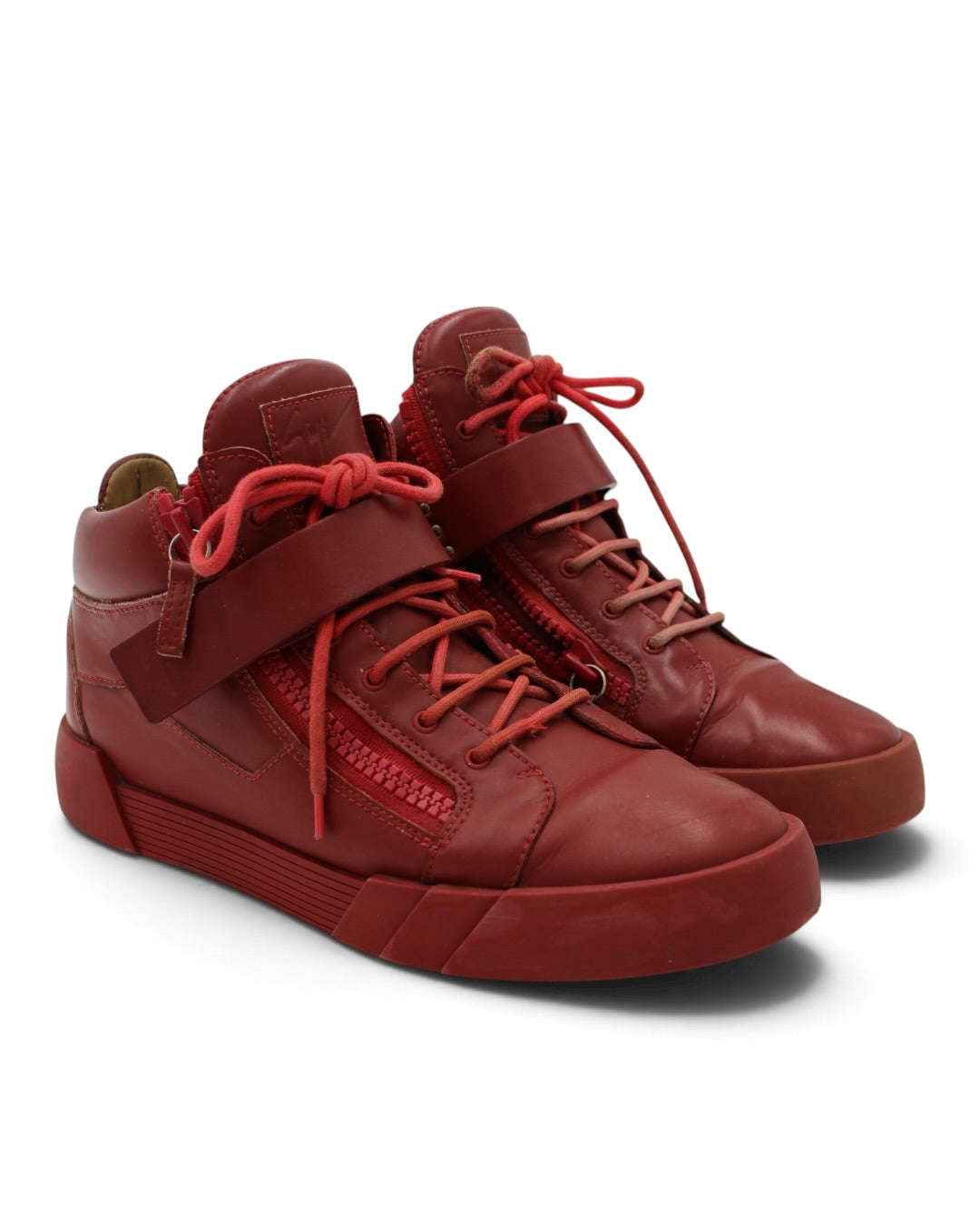 Giuseppe Zanotti Burgundy High Leather Shoes (FIT 43 EU)
