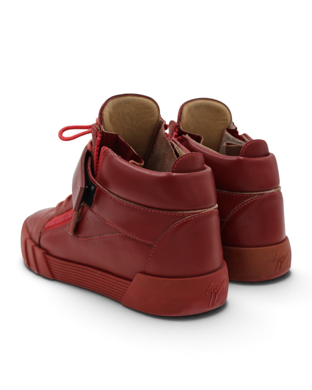 Giuseppe Zanotti Burgundy High Leather Shoes (FIT 43 EU)