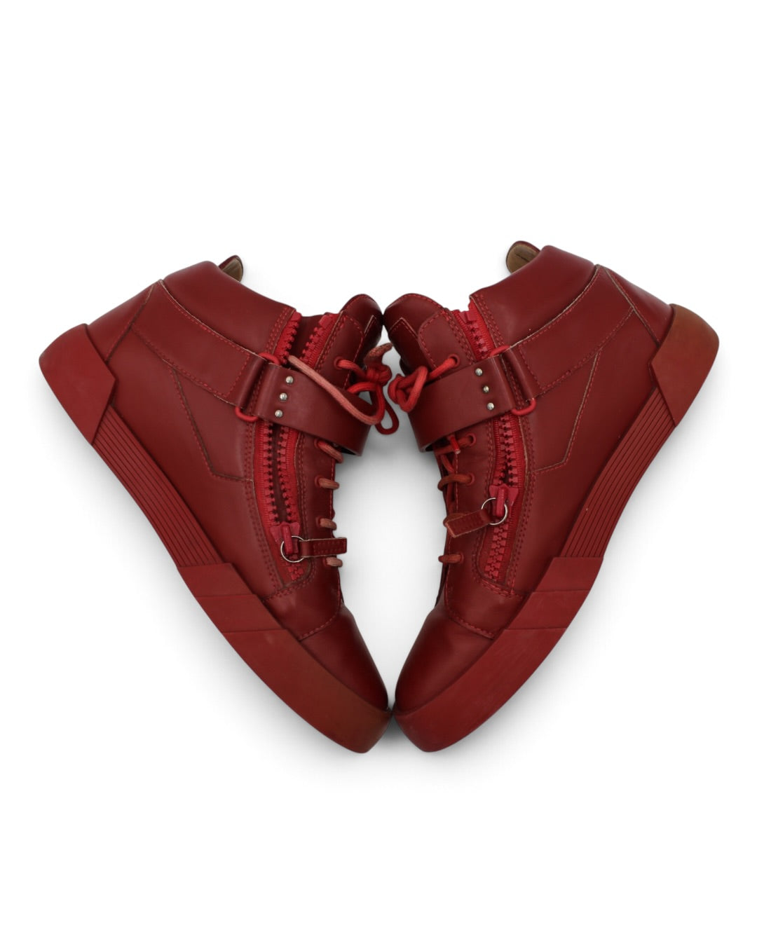 Giuseppe Zanotti Burgundy High Leather Shoes (FIT 43 EU)