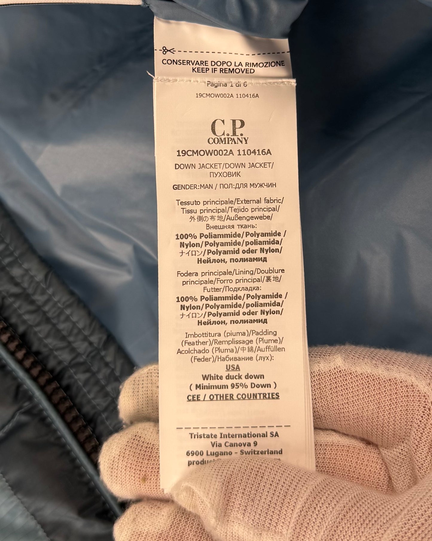 CP Company DD Shell Down Puffer Jacket Blue (L-XL)