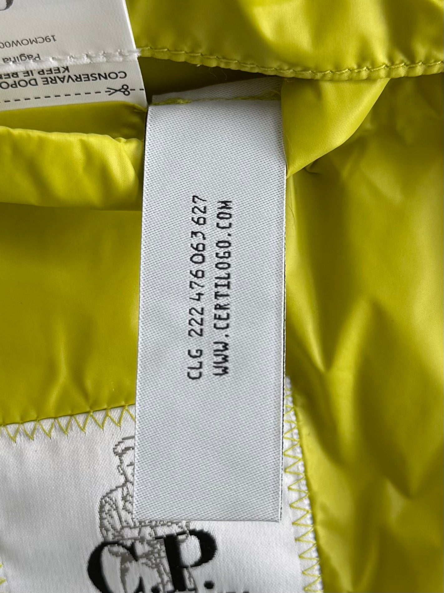 CP Company DD Shell Down Puffer Jacket Yellow (Large)