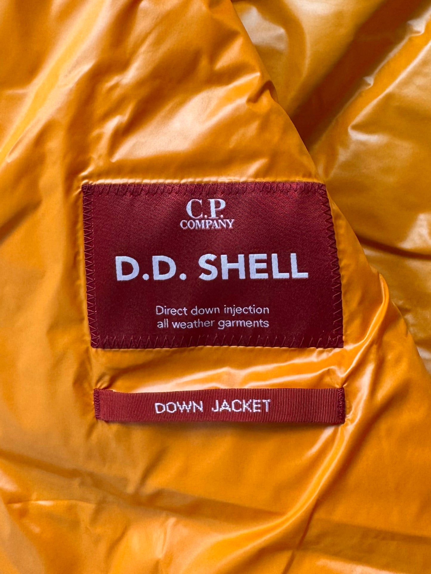 CP Company DD Shell Down Puffer Jacket Orange (L-XL)