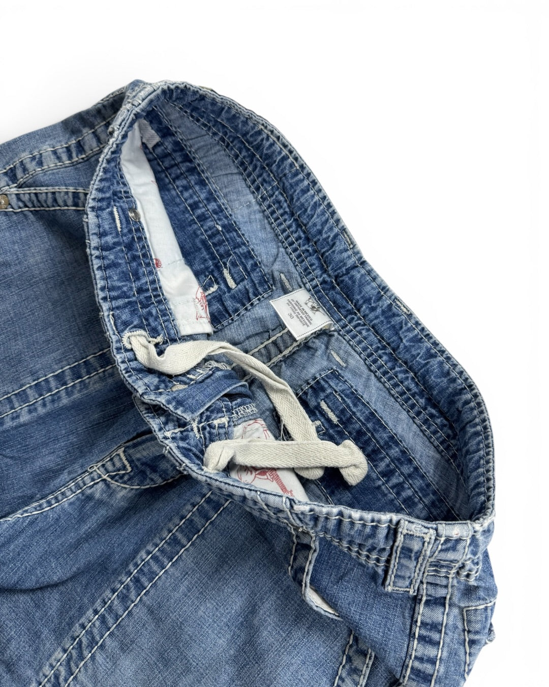 True Religion Cargo Denim Big T Vinny Jorts (Small)