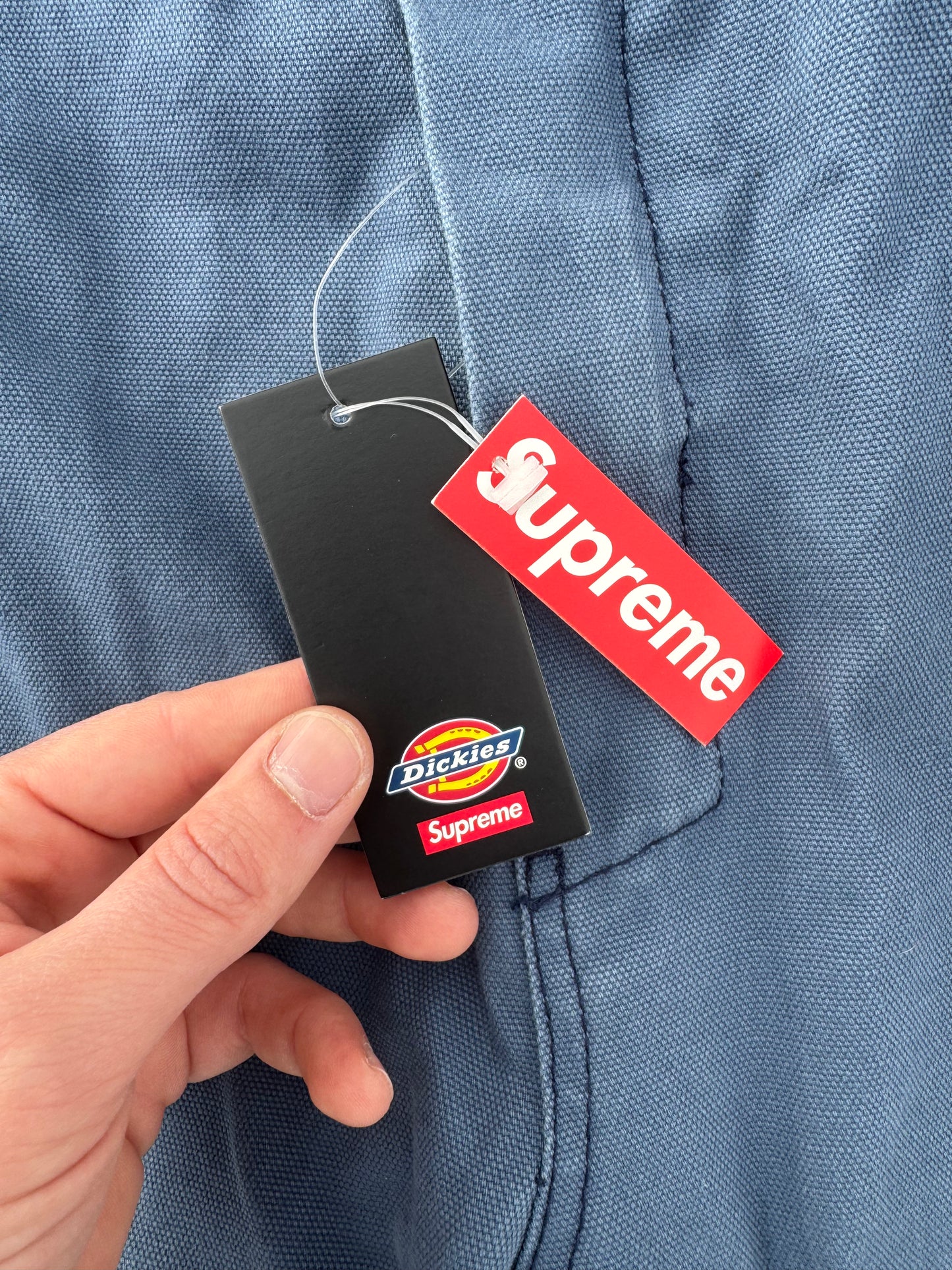 Supreme Dickies Salopettes Blue Flannel (Medium)