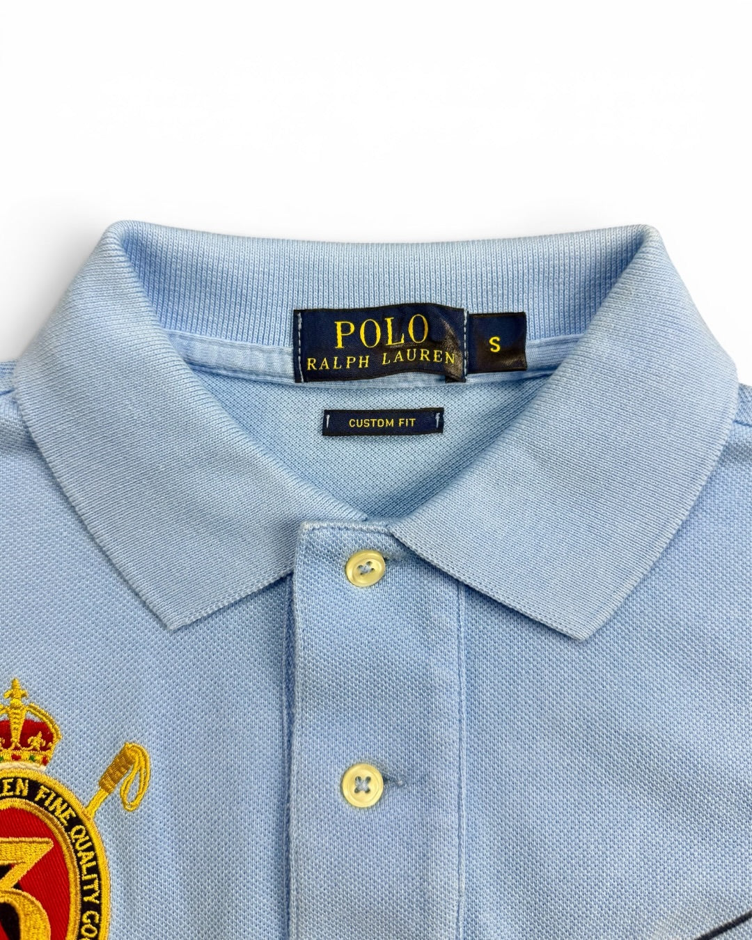 Ralph Lauren Diagonal Stripe Light Blue Polo (Small)