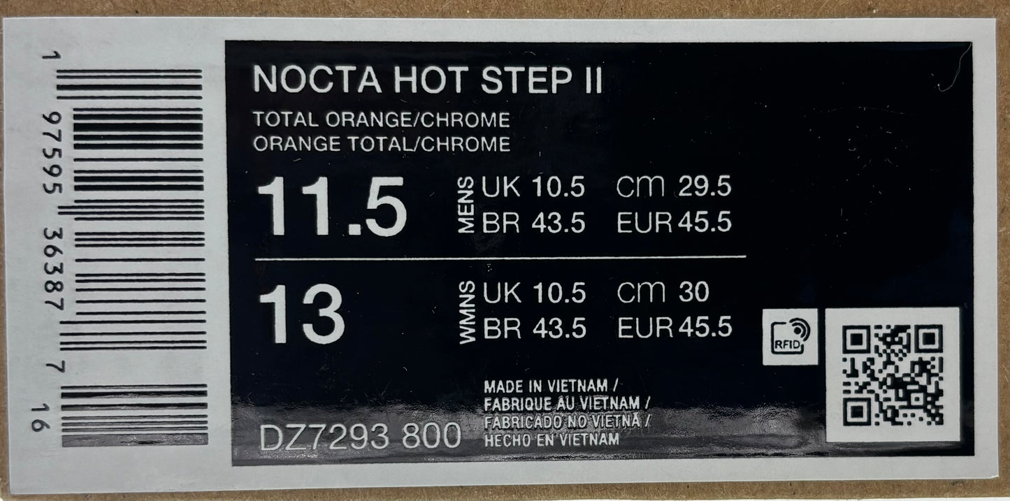 Nike Nocta Hot Step 2 Orange (45.5 EU / 10.5 UK)