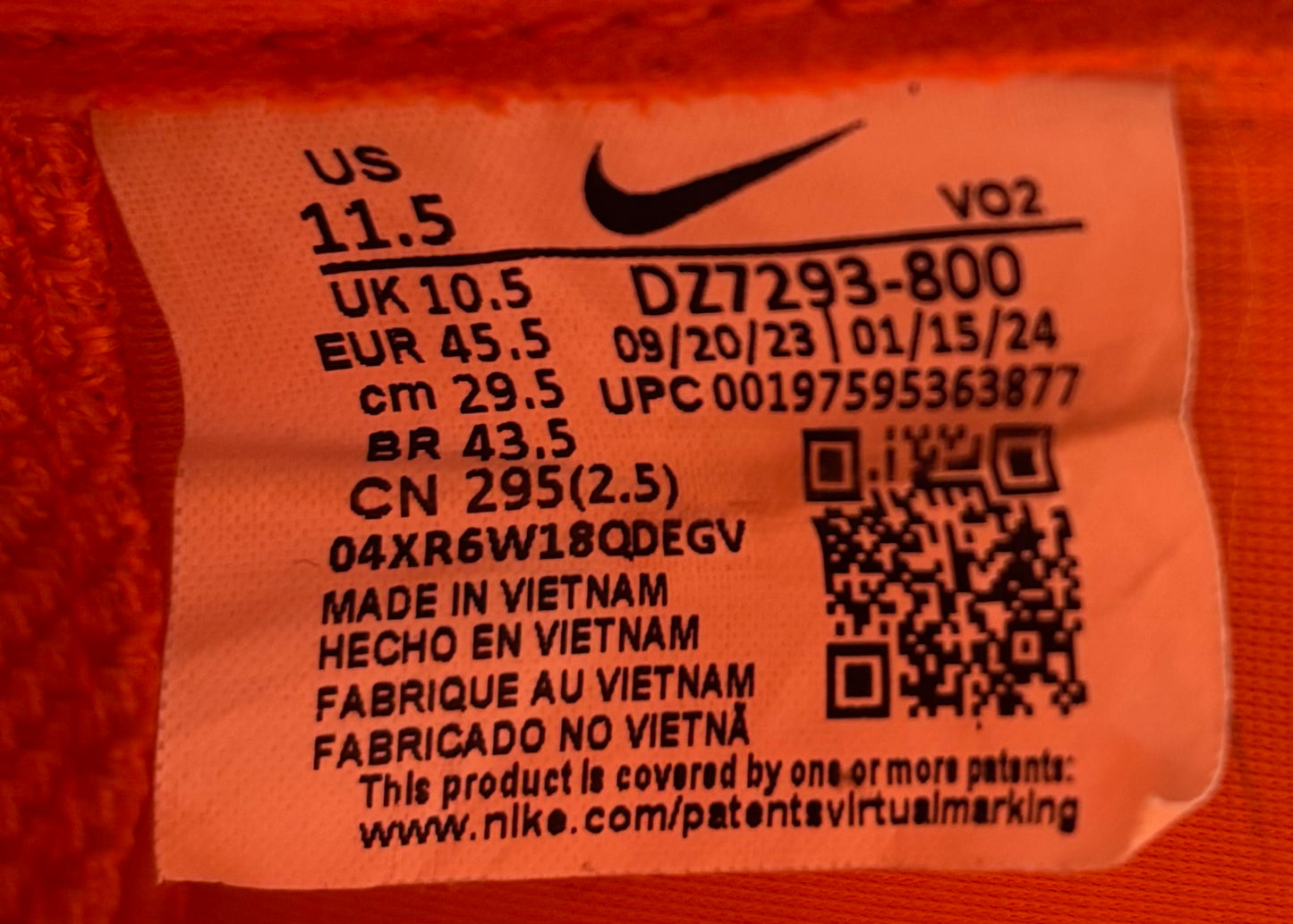 Nike Nocta Hot Step 2 Orange (45.5 EU / 10.5 UK)