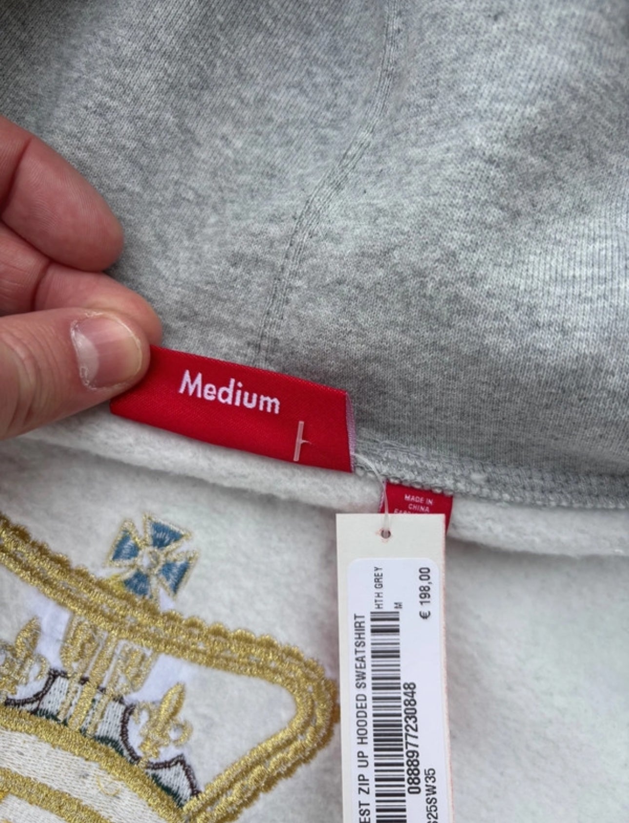 Supreme Crass Zip Hoodie Grey (M)